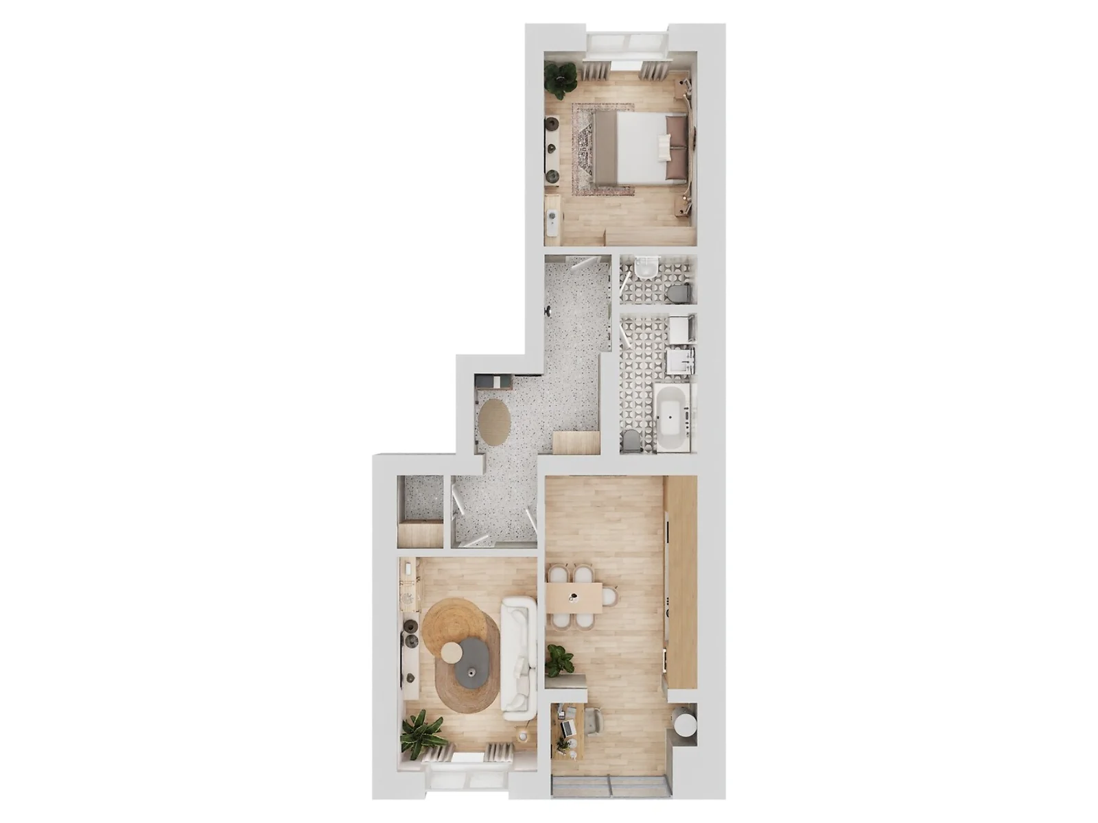 Продается 2-комнатная квартира 68.65 кв. м в Каменце-Подольском, ул. Ивана Выговского(Матросова), 4/6 - фото 1