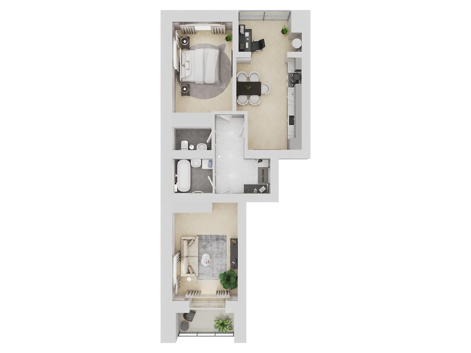 Продается 2-комнатная квартира 65.61 кв. м в Каменце-Подольском - фото 1