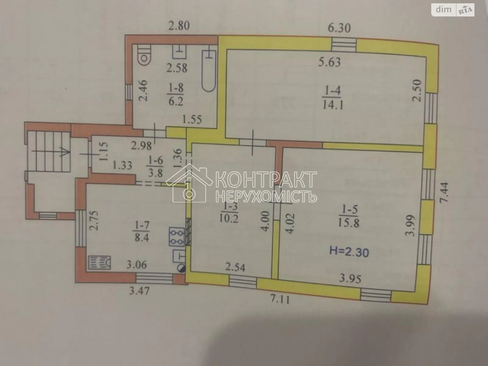 Продается одноэтажный дом 60 кв. м с участком, цена: 47000 $ - фото 1