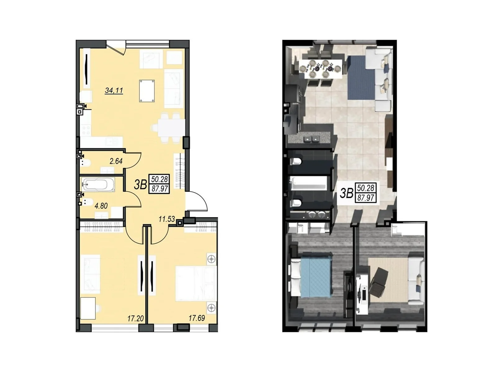 Продается 3-комнатная квартира 95 кв. м в Черноморске, ул. Александрийская, 77А - фото 1
