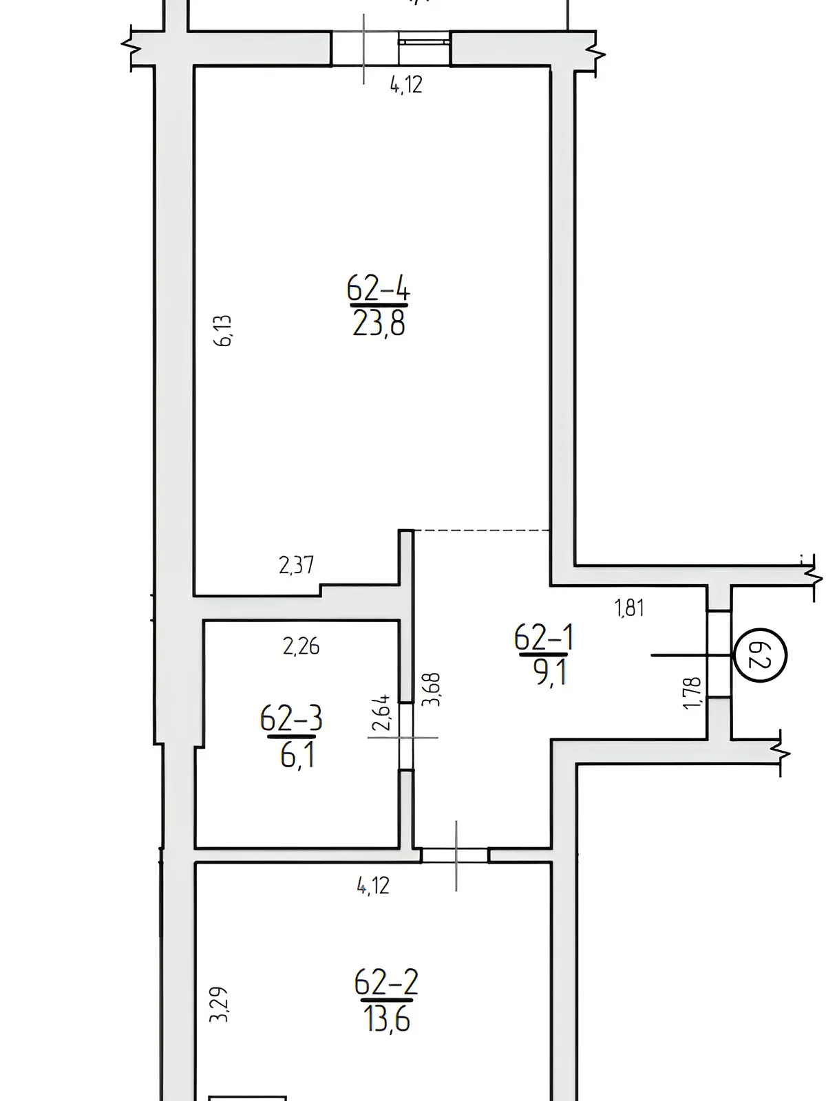 Продается 1-комнатная квартира 54.3 кв. м в Ужгороде, цена: 65000 $ - фото 1
