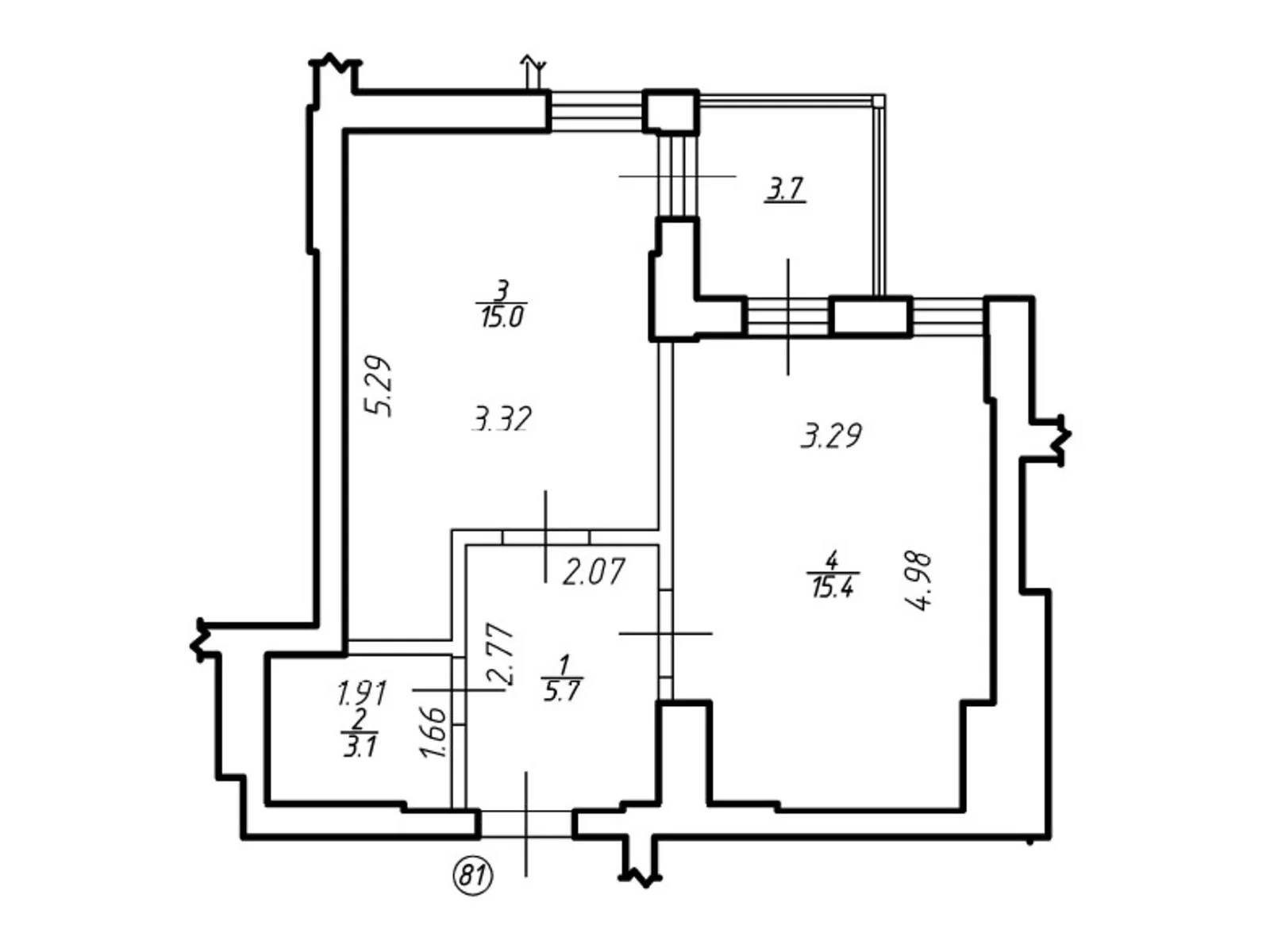 Продается 1-комнатная квартира 42.2 кв. м в Львове, ул. Под Голоском - фото 1