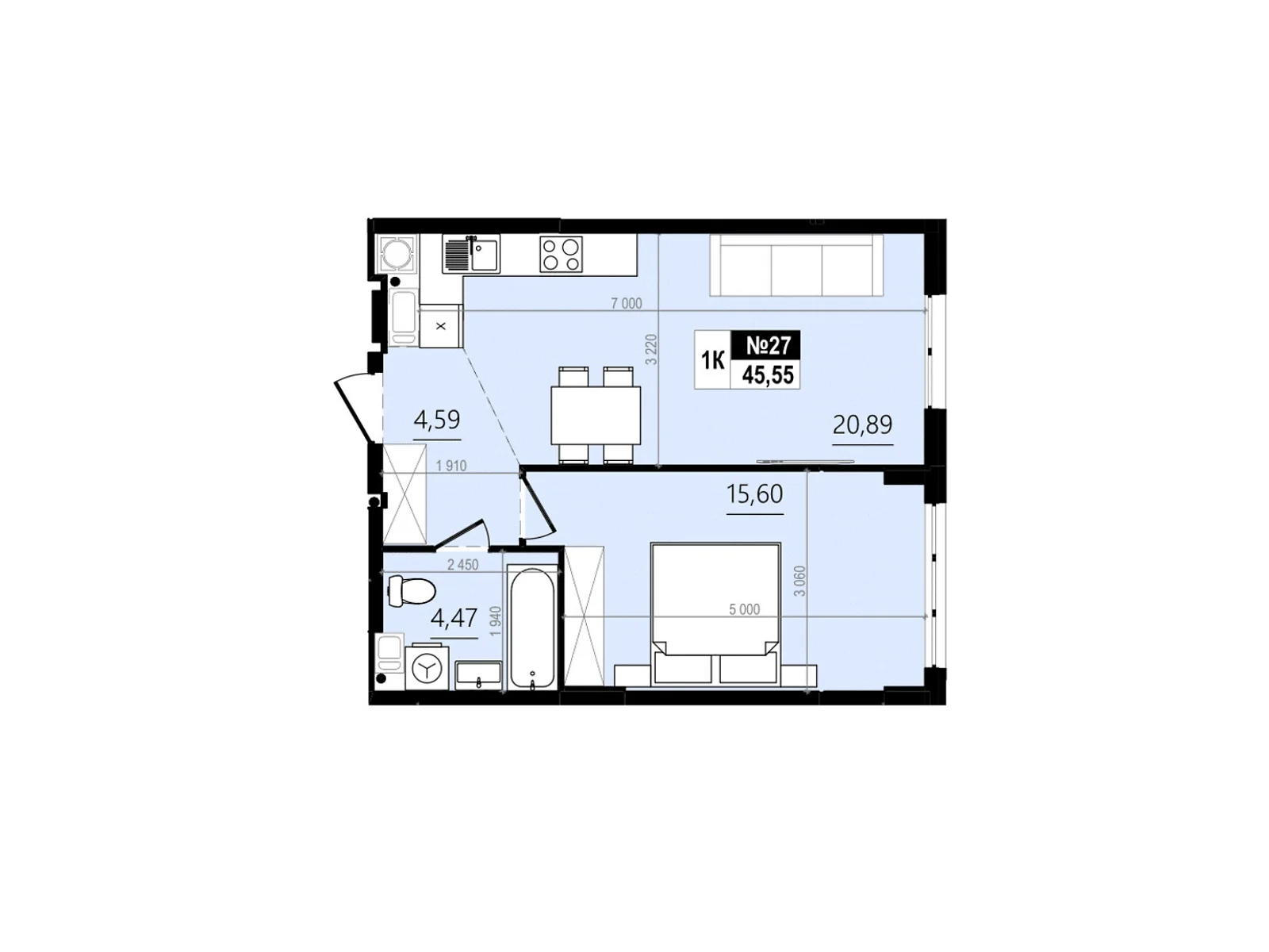 Продается 1-комнатная квартира 45.55 кв. м в Винниках, ул. Лесная - фото 1