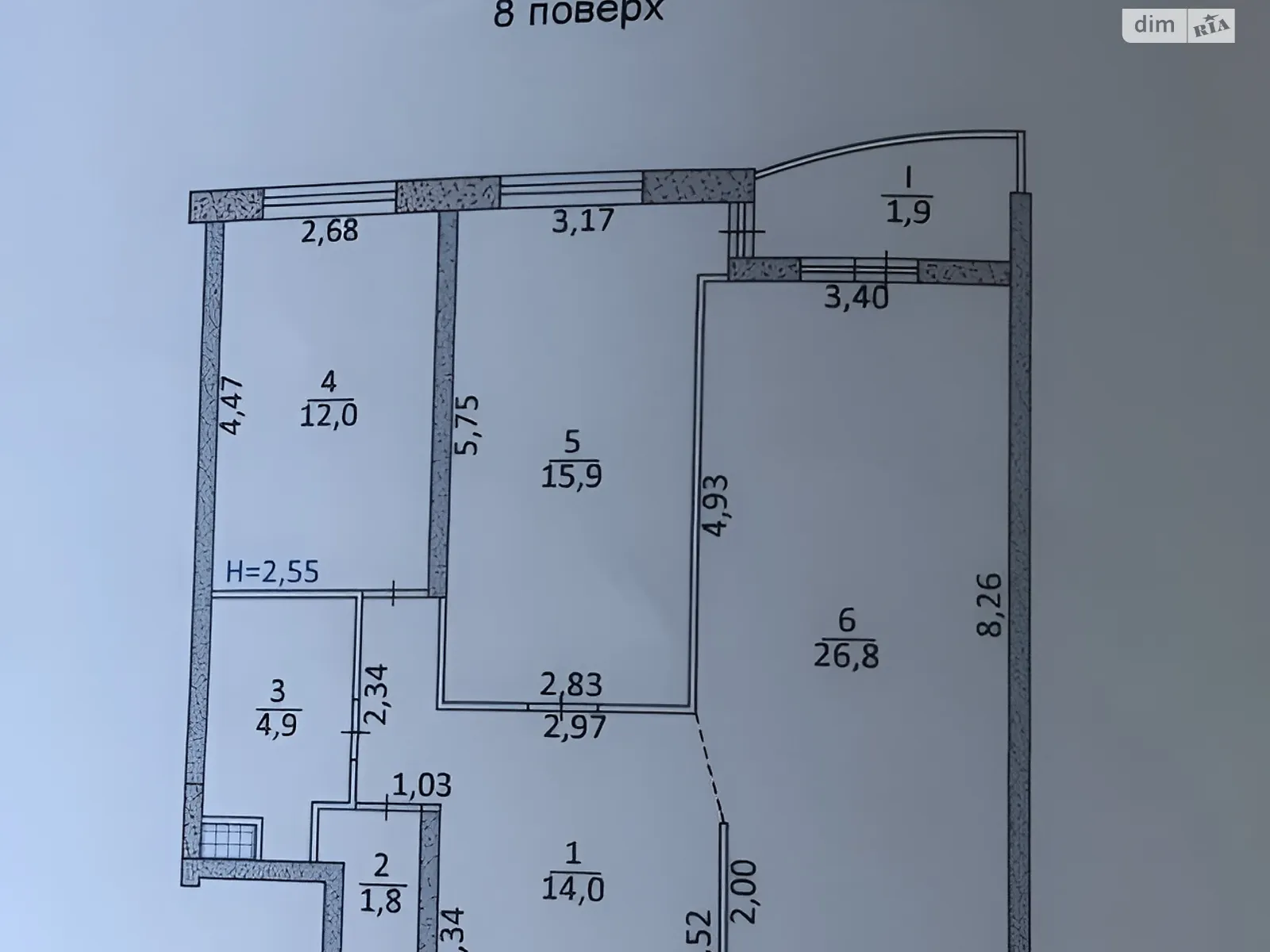 2-комнатная квартира 77 кв. м в Тернополе, ул. Сахарова Андрея Академика - фото 1