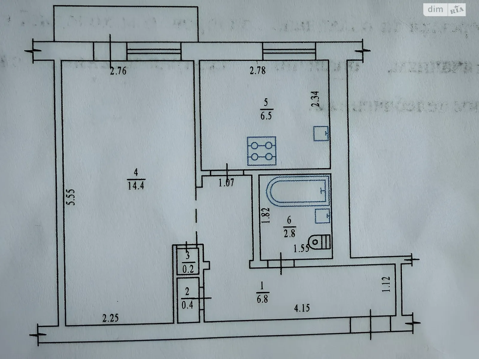 Продается 1-комнатная квартира 31.8 кв. м в Полтаве, цена: 26000 $ - фото 1