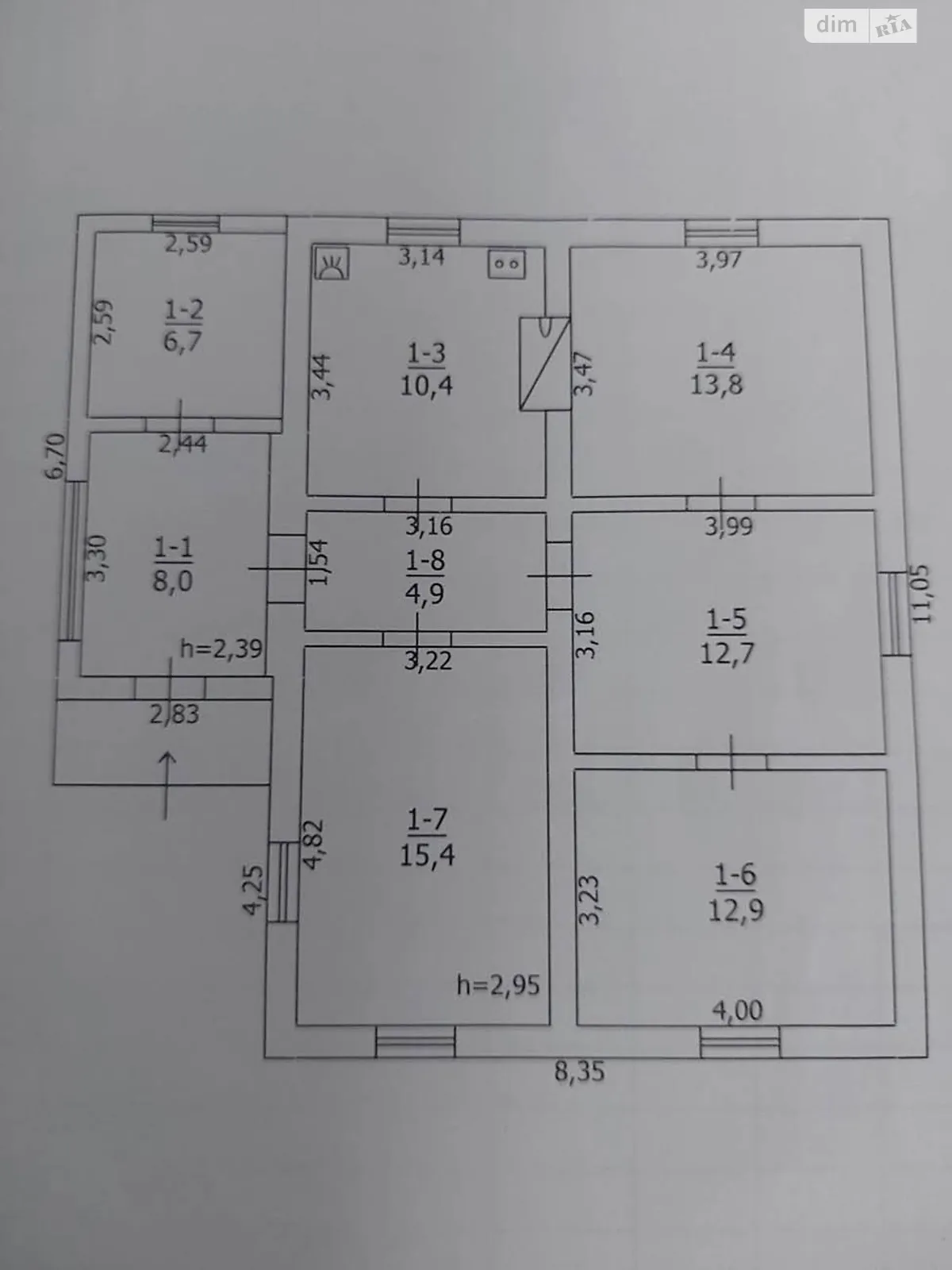 Продається одноповерховий будинок 90 кв. м з балконом, цена: 42000 $ - фото 1