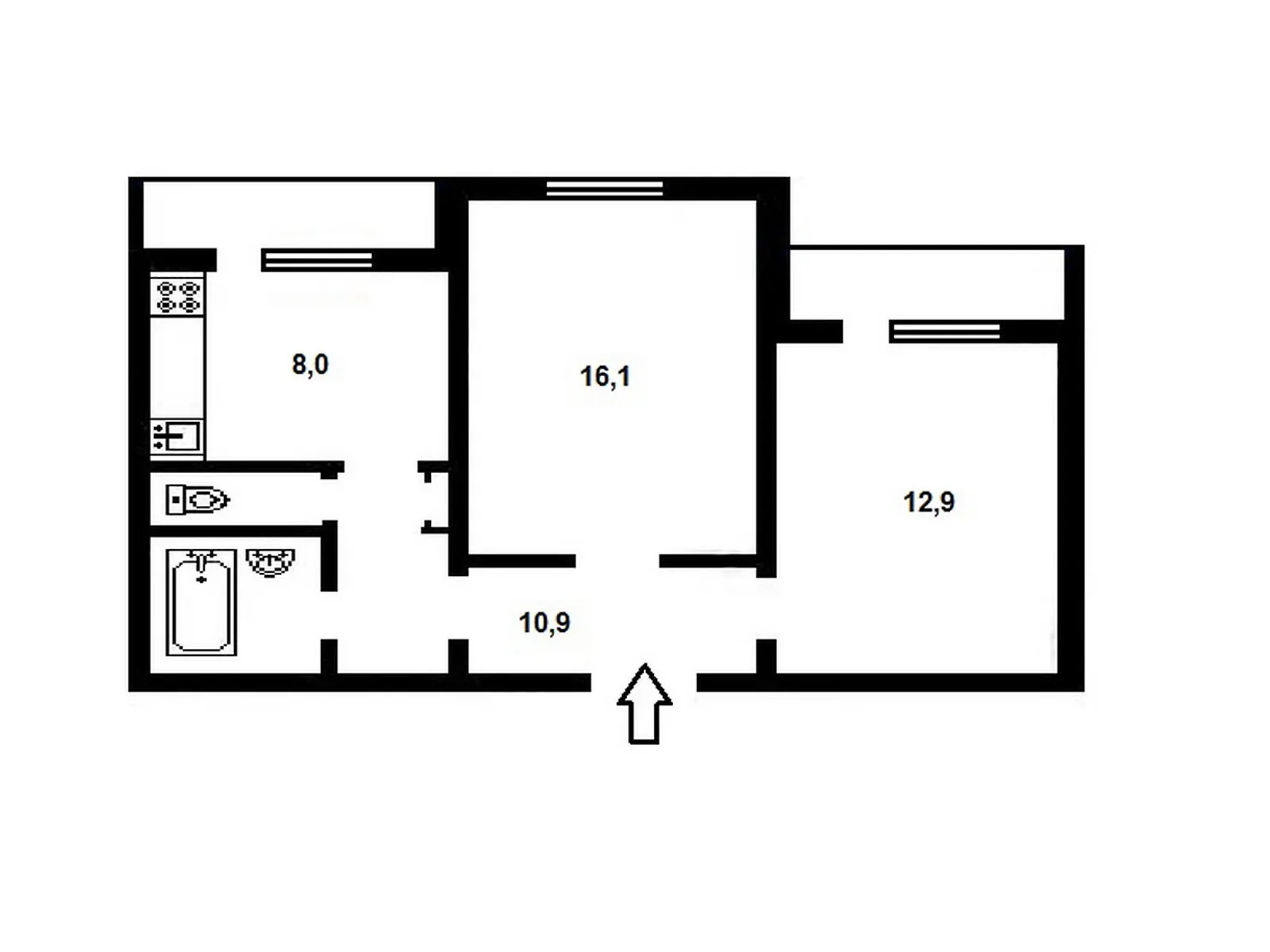Продается 2-комнатная квартира 60.1 кв. м в Киеве, ул. Автозаводская, 81 - фото 1