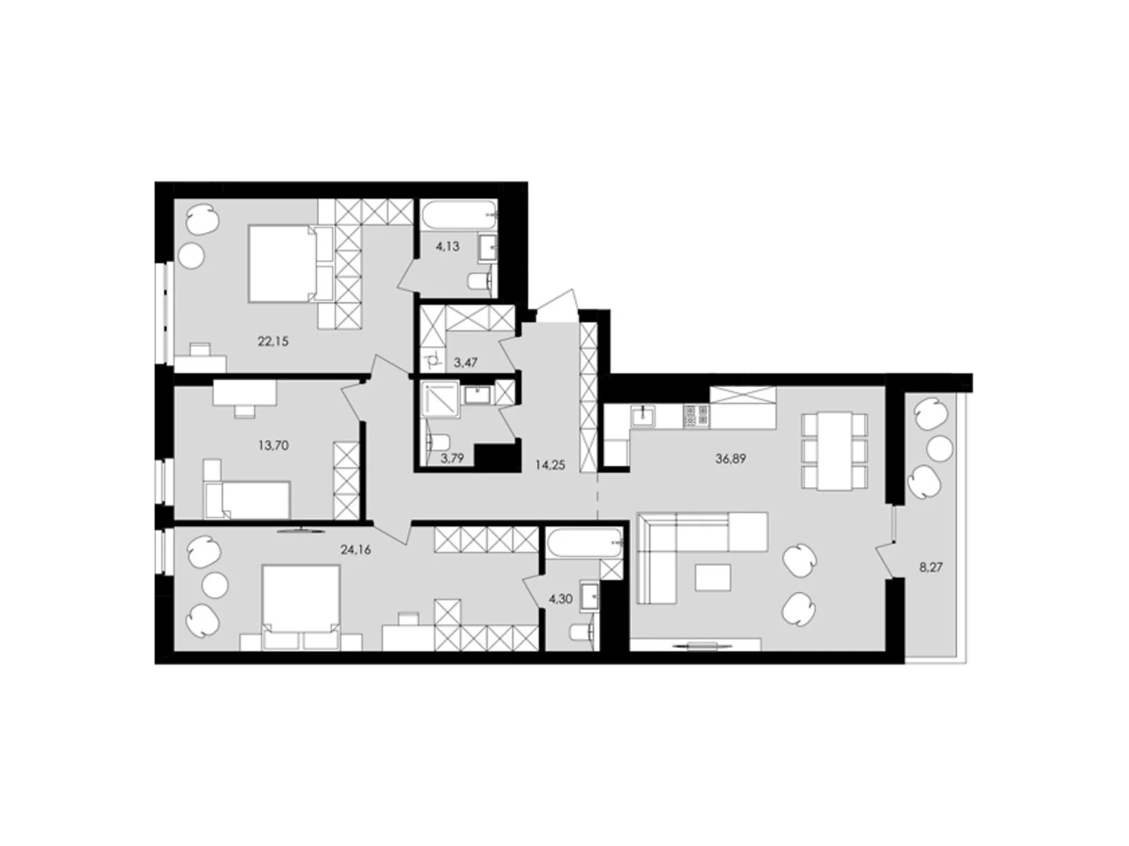 Продается 3-комнатная квартира 129 кв. м в Львове, ул. Замарстиновская, 76 - фото 1