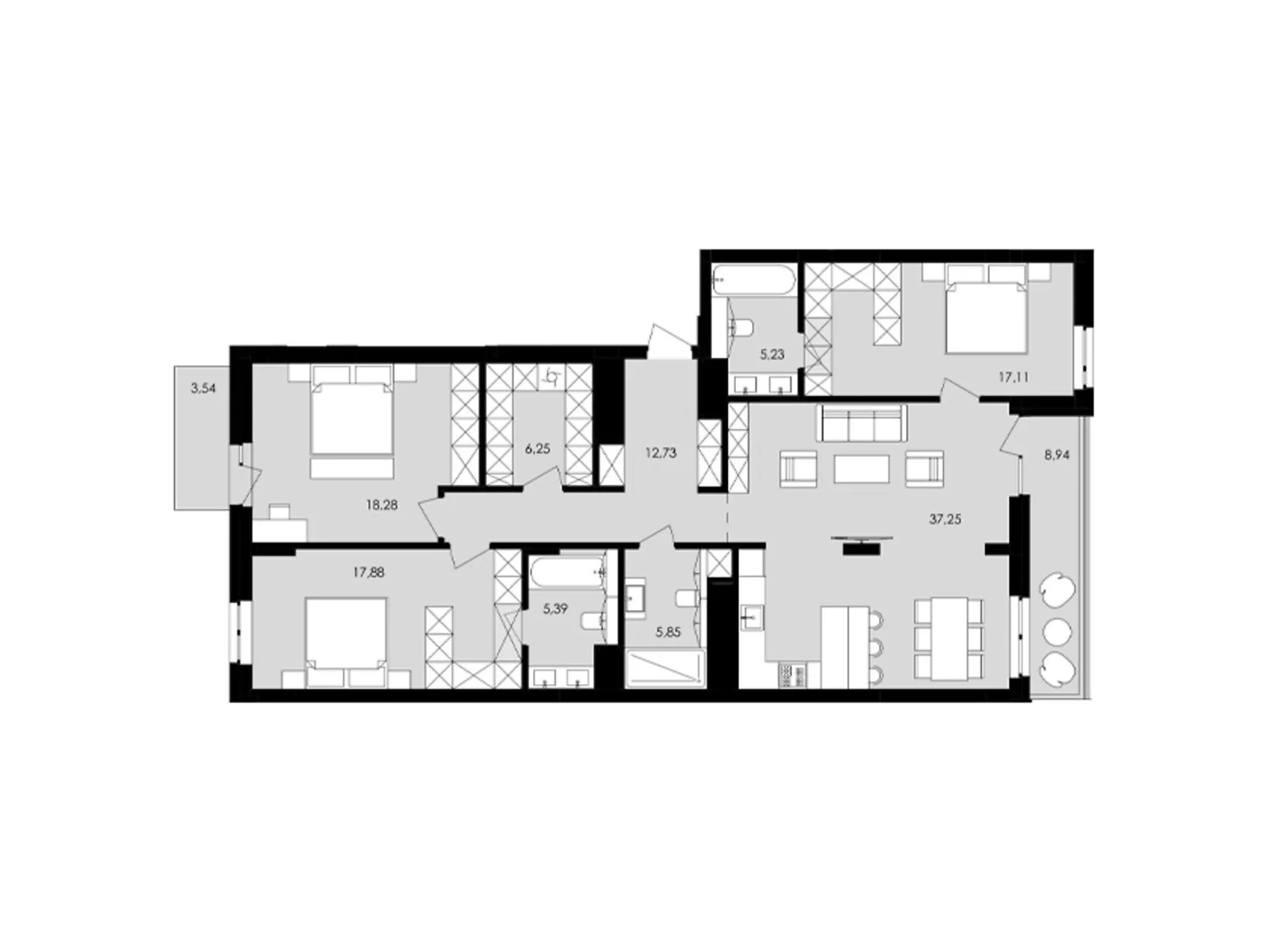 Продается 3-комнатная квартира 132 кв. м в Львове, ул. Замарстиновская, 76 - фото 1