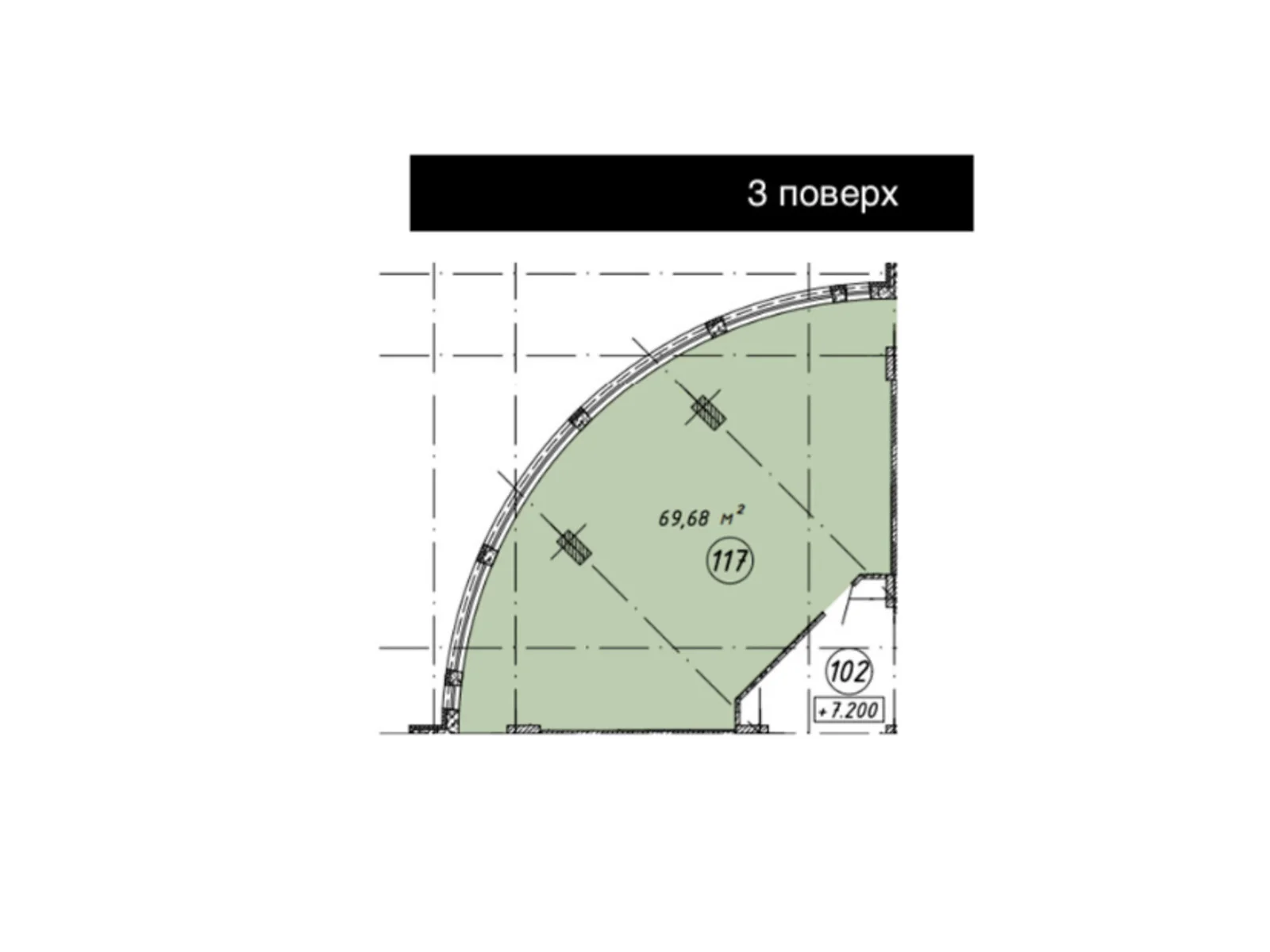 Продается офис 69.68 кв. м в бизнес-центре, цена: 55744 $ - фото 1