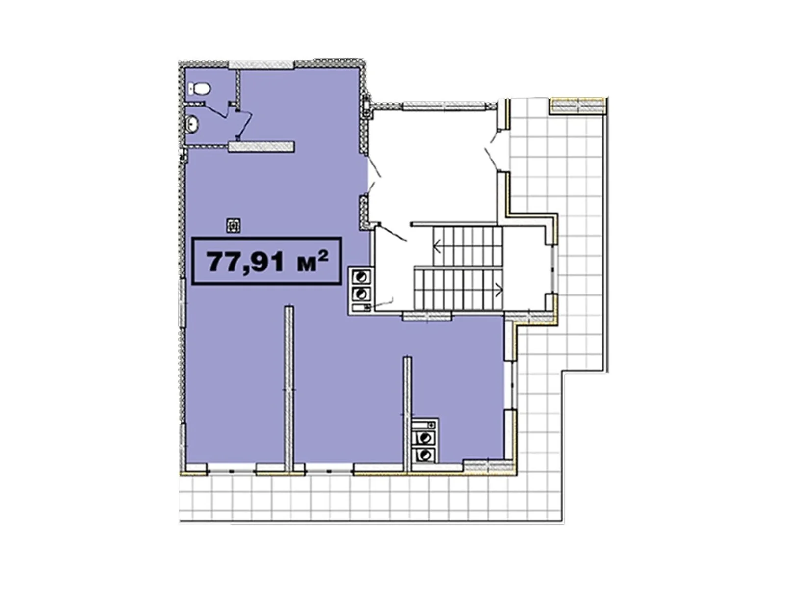 Продається офіс 77.91 кв. м в бізнес-центрі, цена: 124656 $ - фото 1