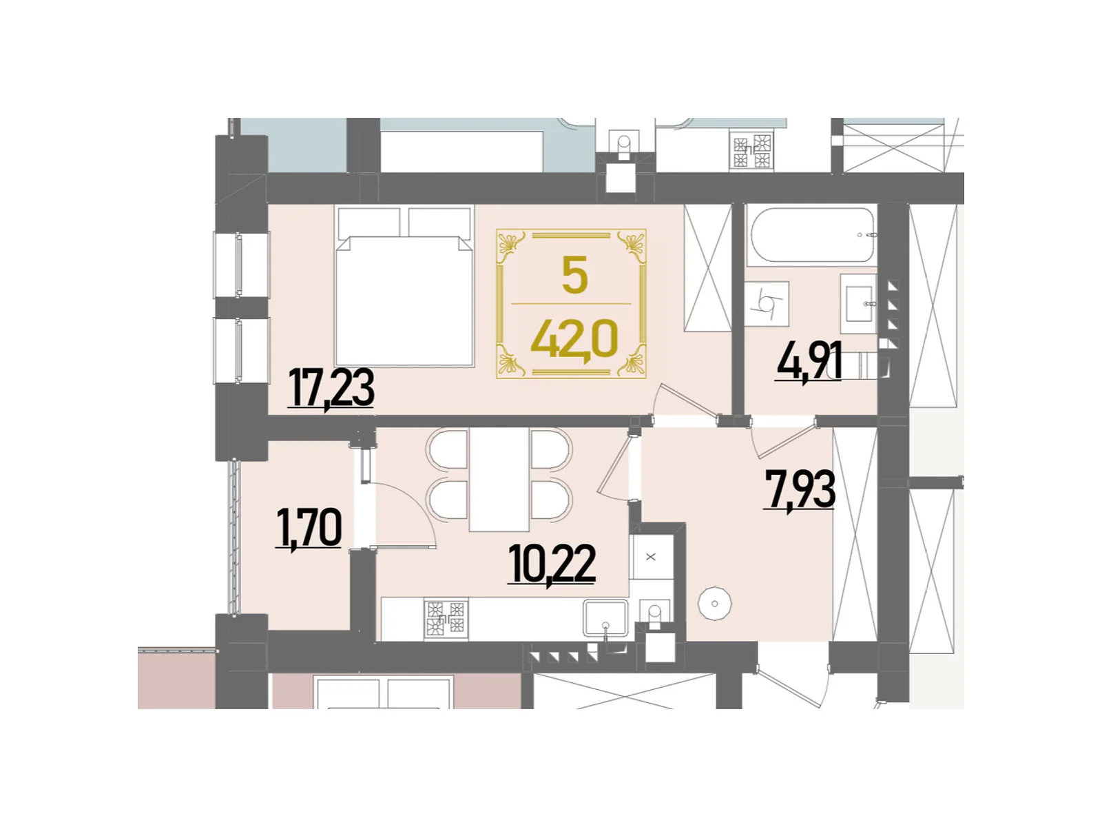 Продается 1-комнатная квартира 42 кв. м в Ровно, ул. Березовая - фото 1