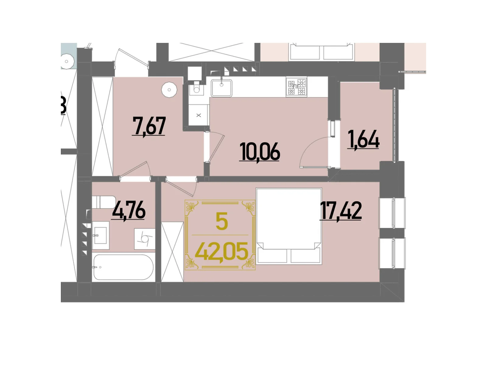 Продается 1-комнатная квартира 42 кв. м в Ровно, ул. Березовая - фото 1