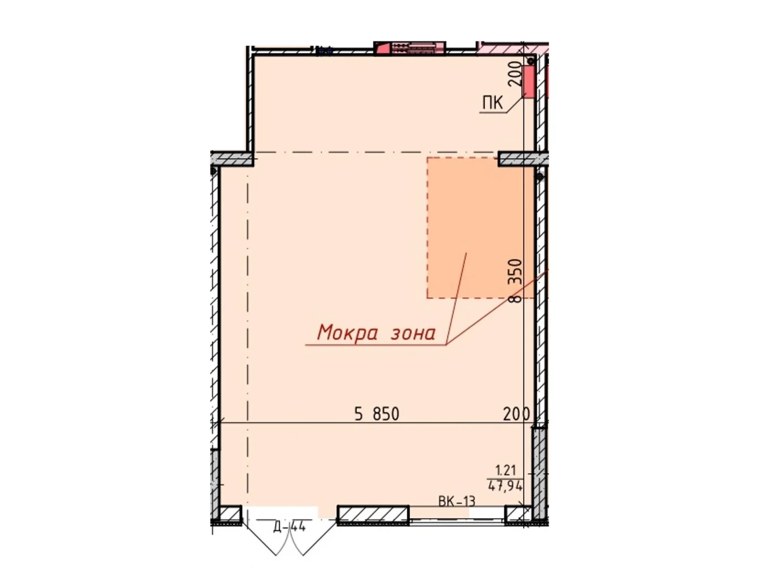 Продается объект сферы услуг 47.94 кв. м в 17-этажном здании, цена: 57528 $ - фото 1