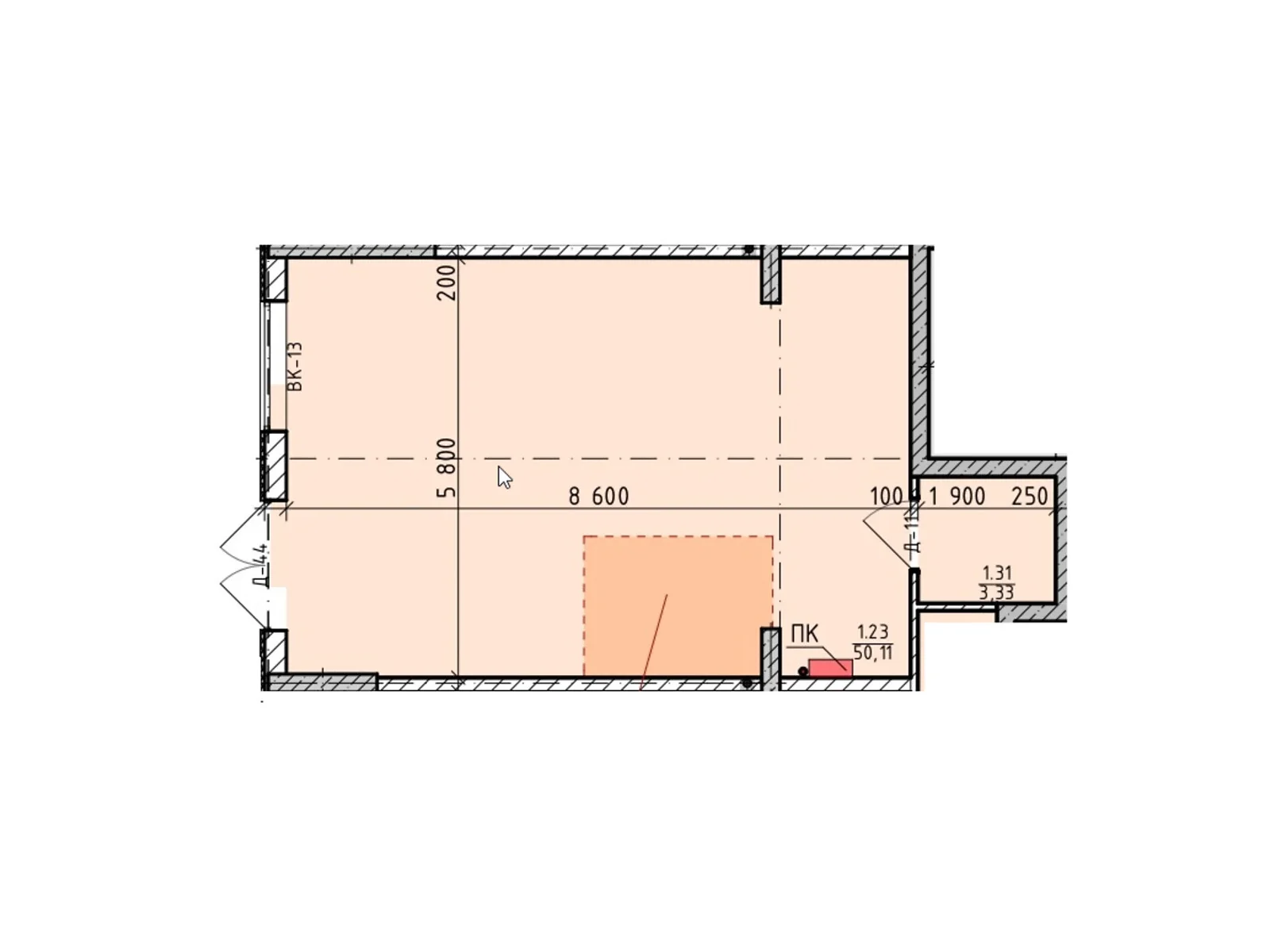 Продается объект сферы услуг 52.5 кв. м в 17-этажном здании, цена: 63000 $ - фото 1