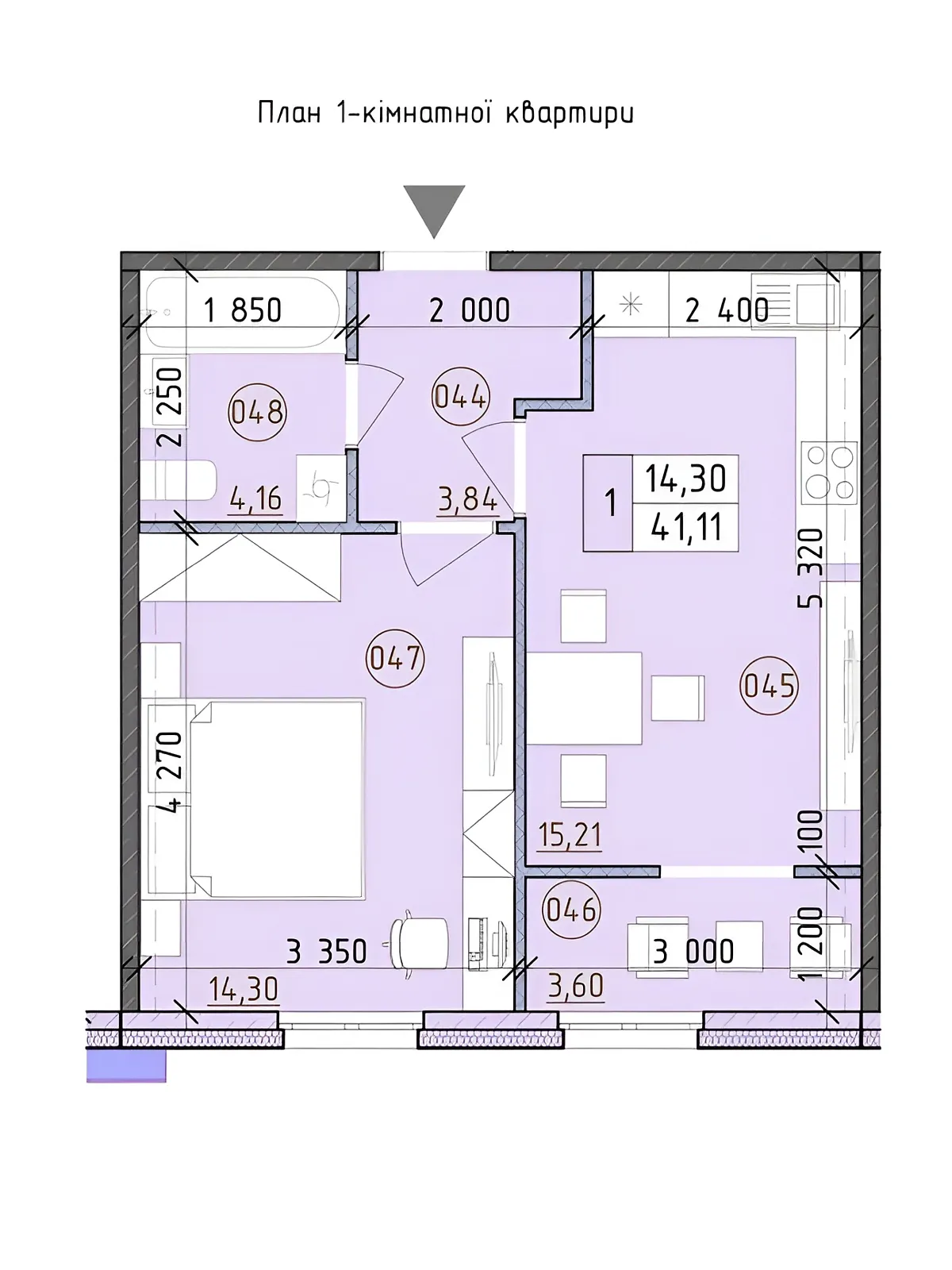 Продается 1-комнатная квартира 41 кв. м в Киеве, ул. Михаила Максимовича - фото 1