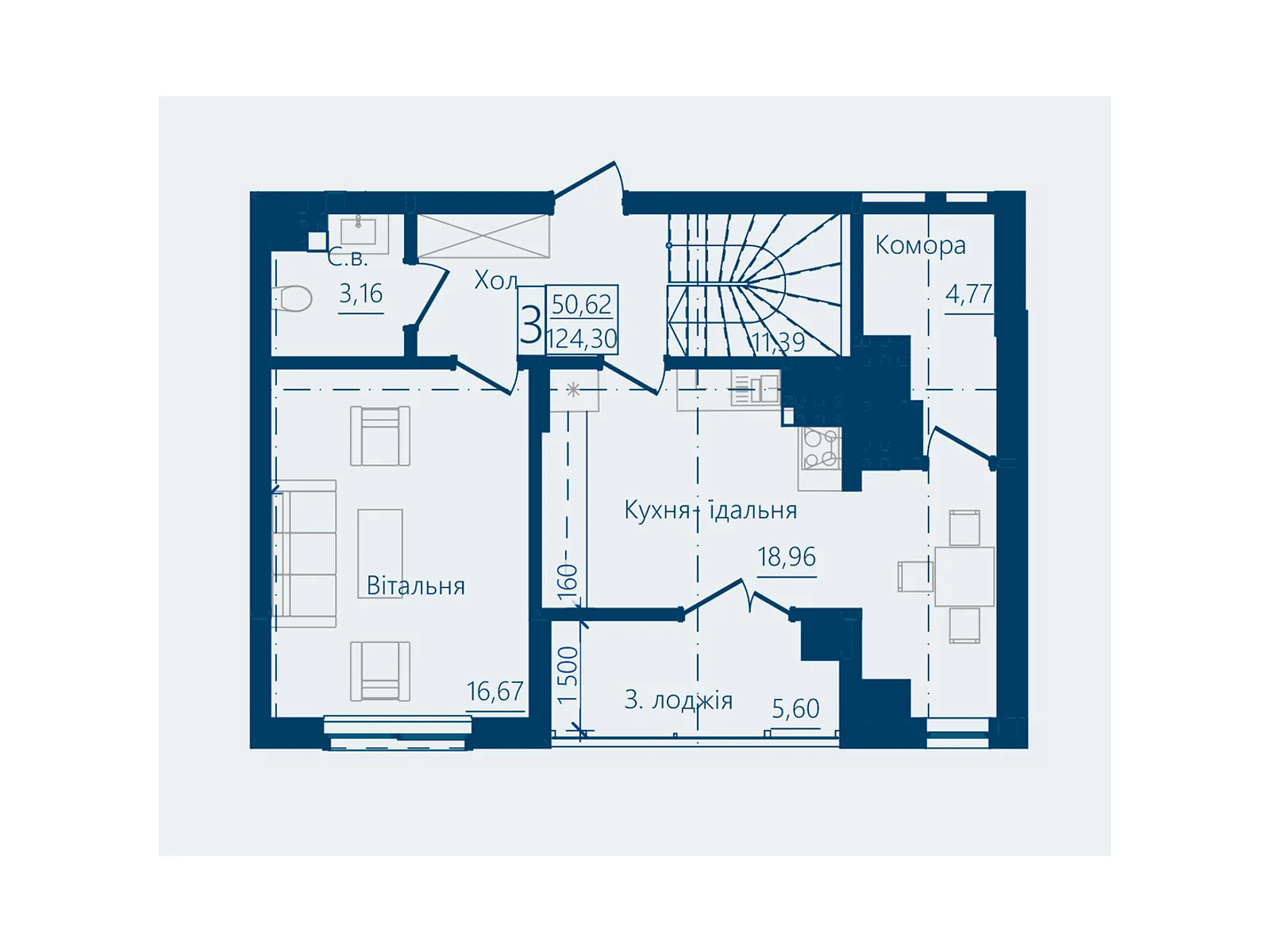 Продается 3-комнатная квартира 124.3 кв. м в Черновцах, ул. Героев Майдана - фото 1