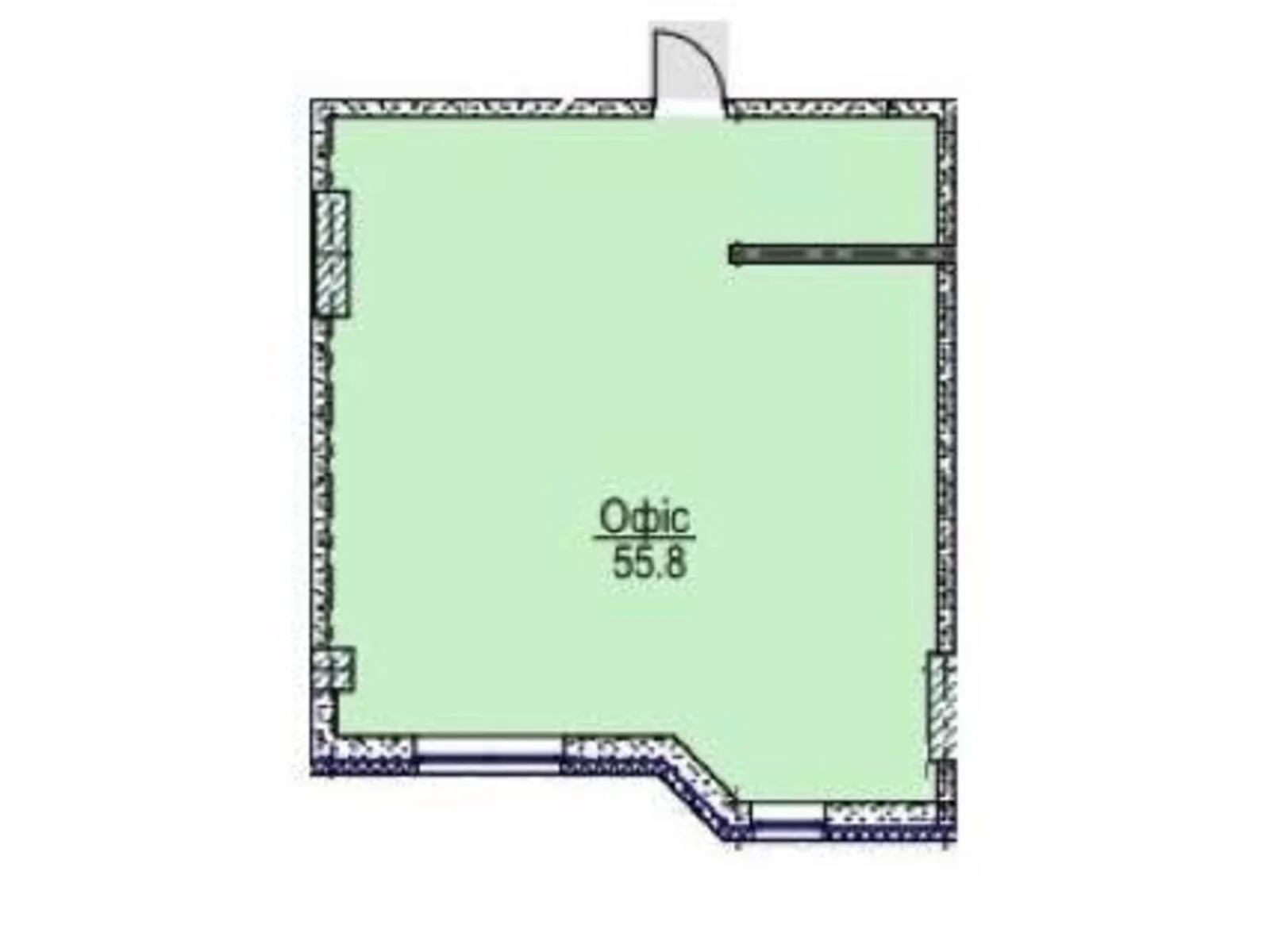 Продается офис 55.8 кв. м в бизнес-центре, цена: 66960 $ - фото 1