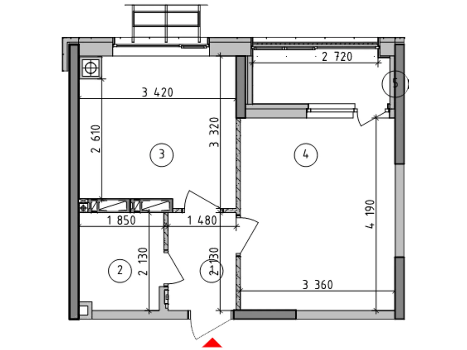 Продается 1-комнатная квартира 35.34 кв. м в Гатном, ул. Киевская(Карпа Валовня), 1 - фото 1