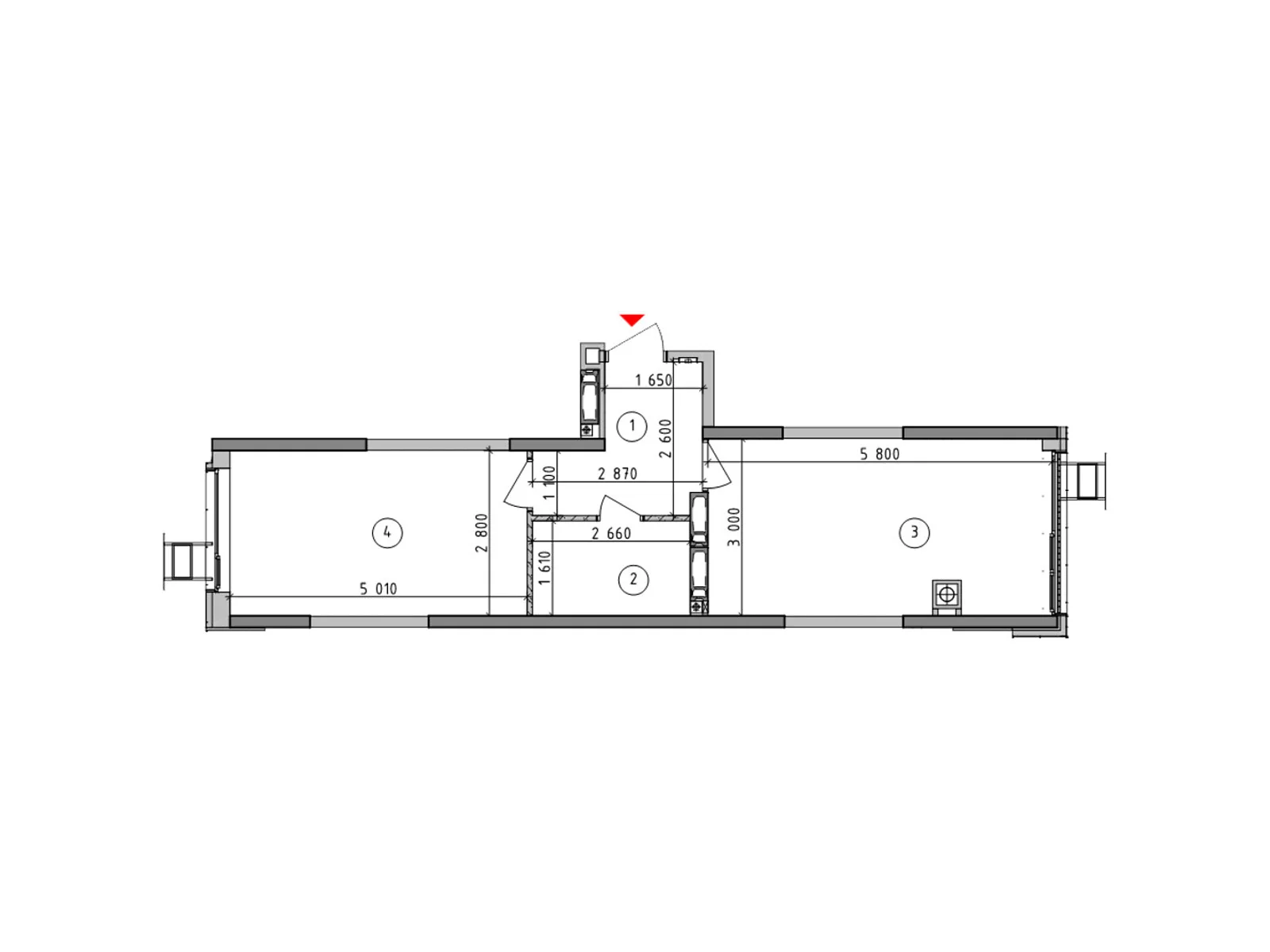 Продается 1-комнатная квартира 41.01 кв. м в, цена: 52452 $ - фото 1