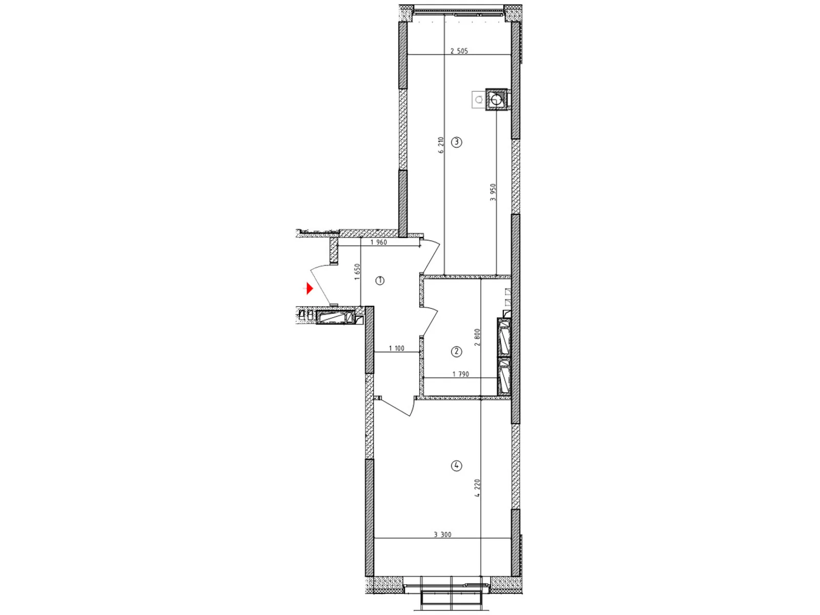 Продается 1-комнатная квартира 38.21 кв. м в Гатном, ул. Киевская(Карпа Валовня), 1 - фото 1