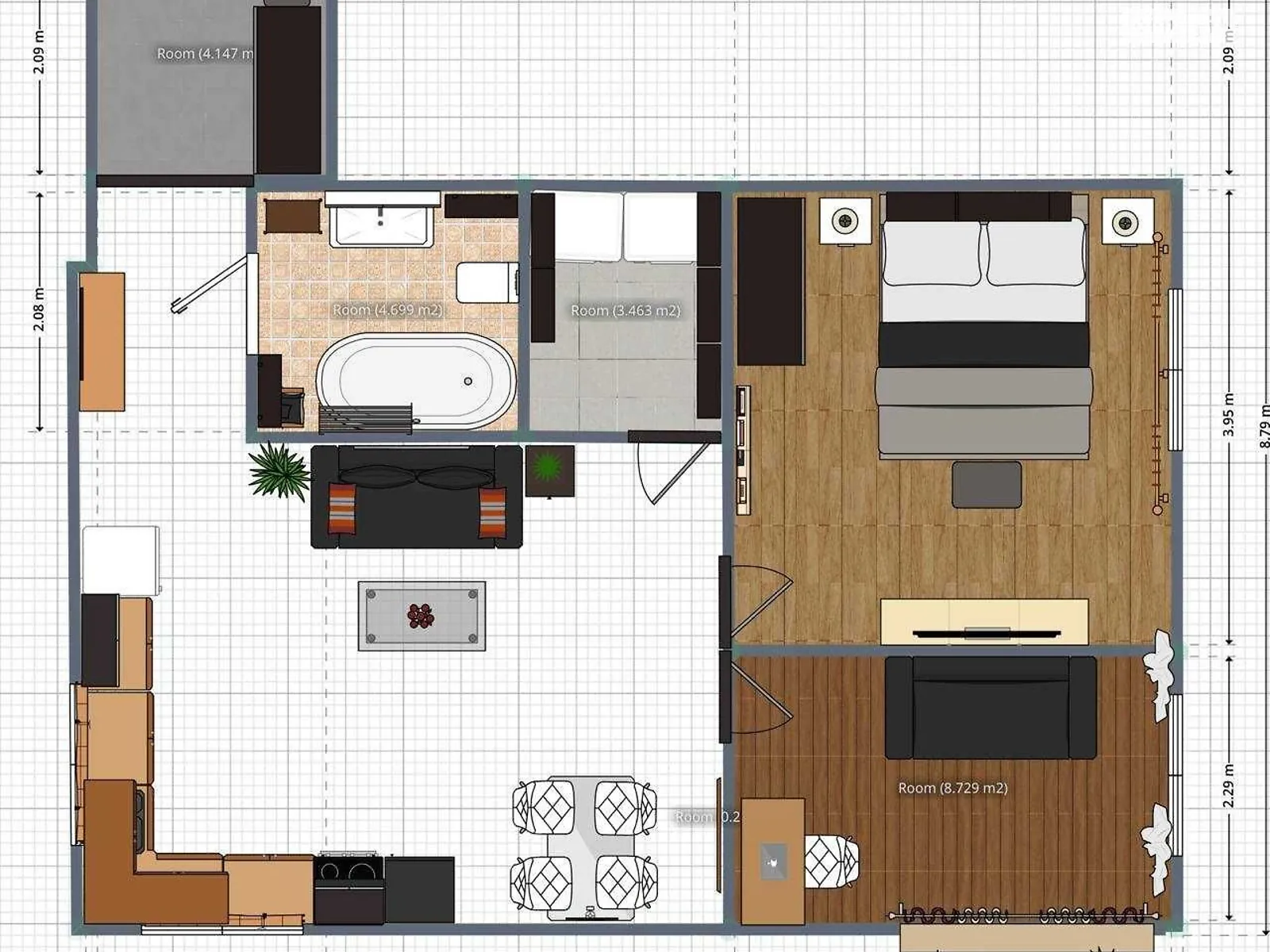 Продается 2-комнатная квартира 65.3 кв. м в, цена: 63000 $ - фото 1