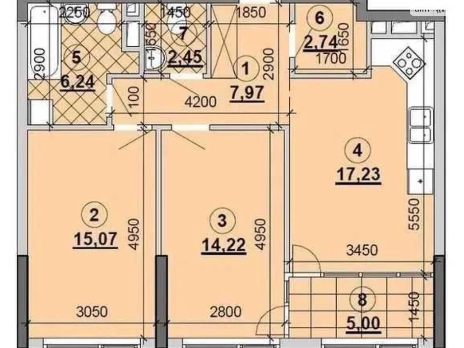 Продається 2-кімнатна квартира 71.5 кв. м у Києві, наб. Дніпровська - фото 1