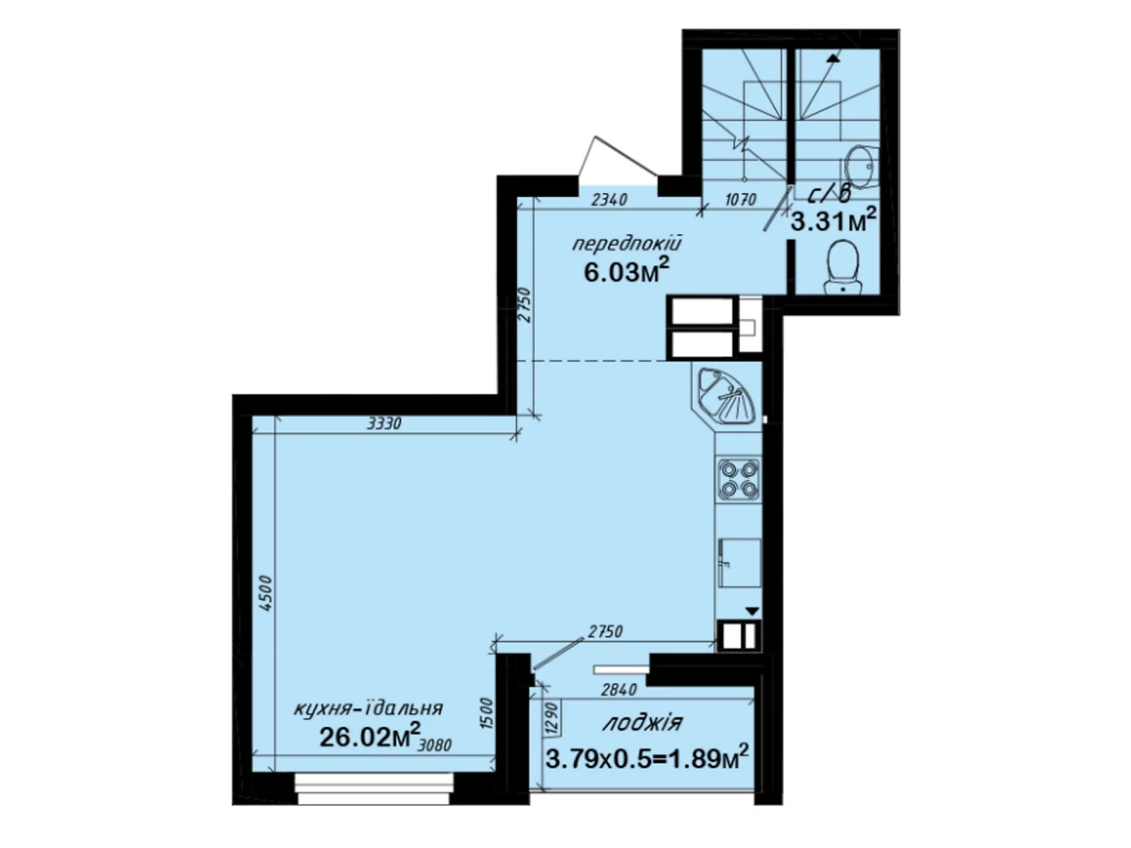 Продается 2-комнатная квартира 84.14 кв. м в Киеве, просп. Академика Глушкова, 42 - фото 1