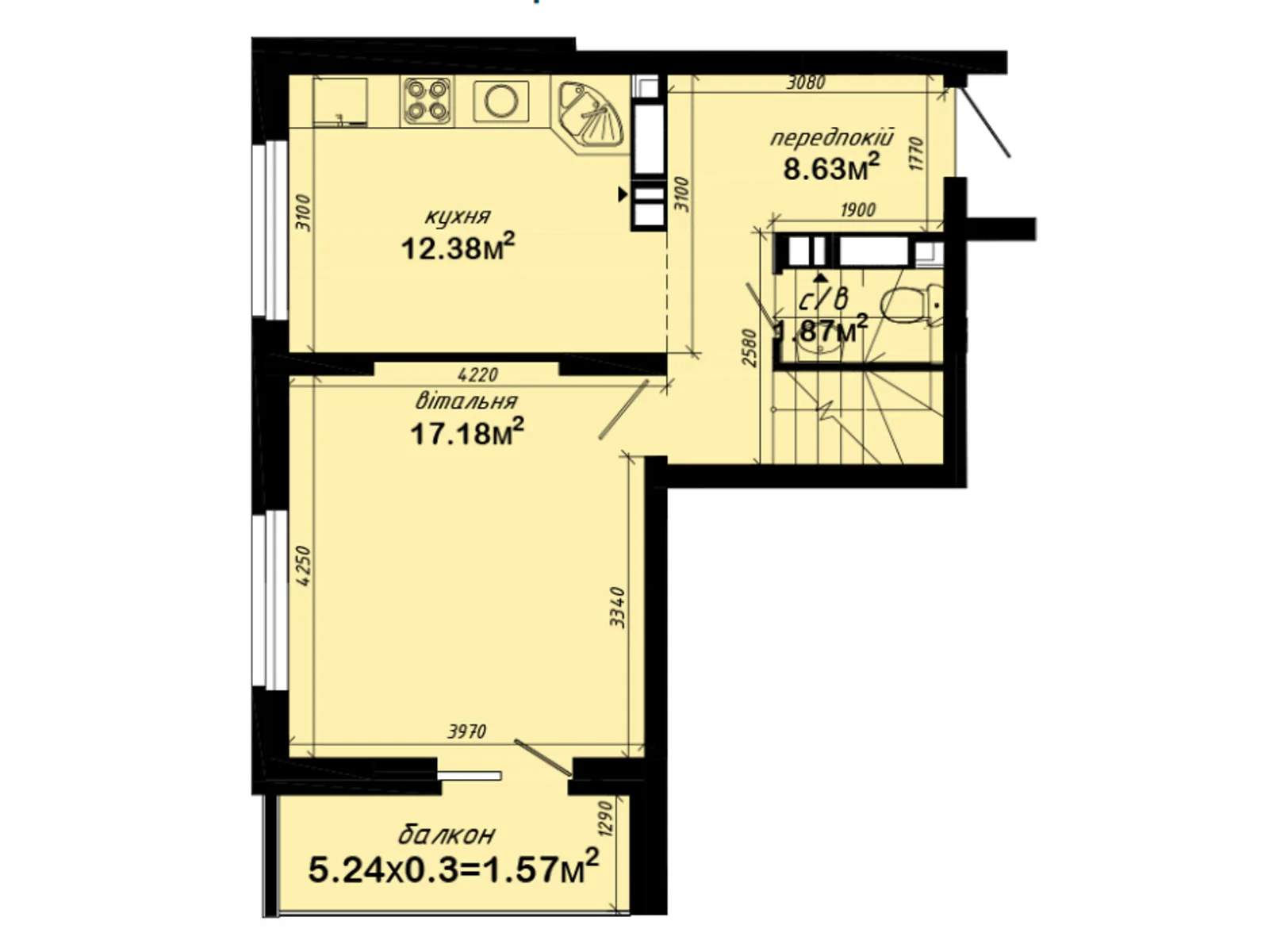 Продається 4-кімнатна квартира 99.9 кв. м у Києві, просп. Академіка Глушкова, 42 - фото 1