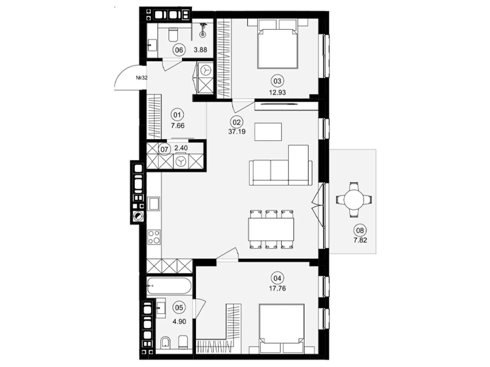 Продається 2-кімнатна квартира 89 кв. м у Львові, вул. Пасічна, 154 - фото 1