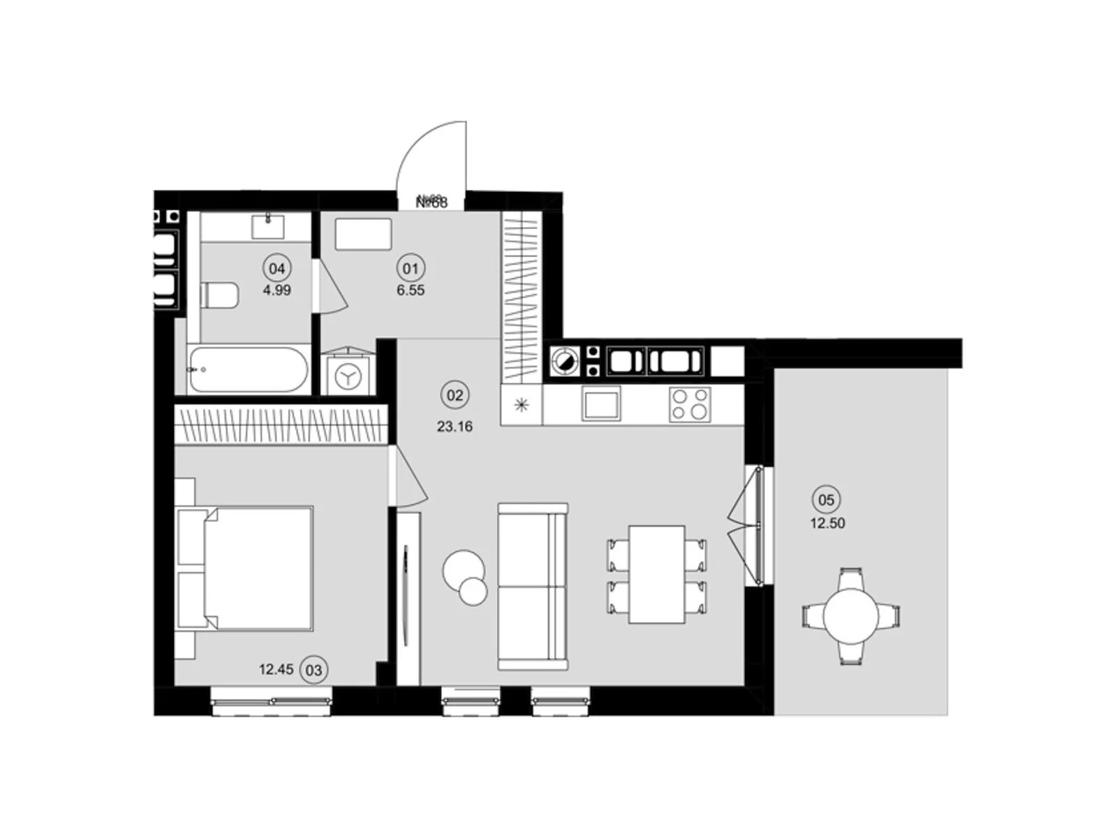 Продається 1-кімнатна квартира 53 кв. м у Львові, цена: 83571 $ - фото 1