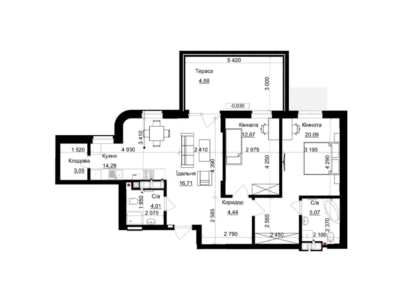 Продается 2-комнатная квартира 85 кв. м в Львове, цена: 136400 $ - фото 1