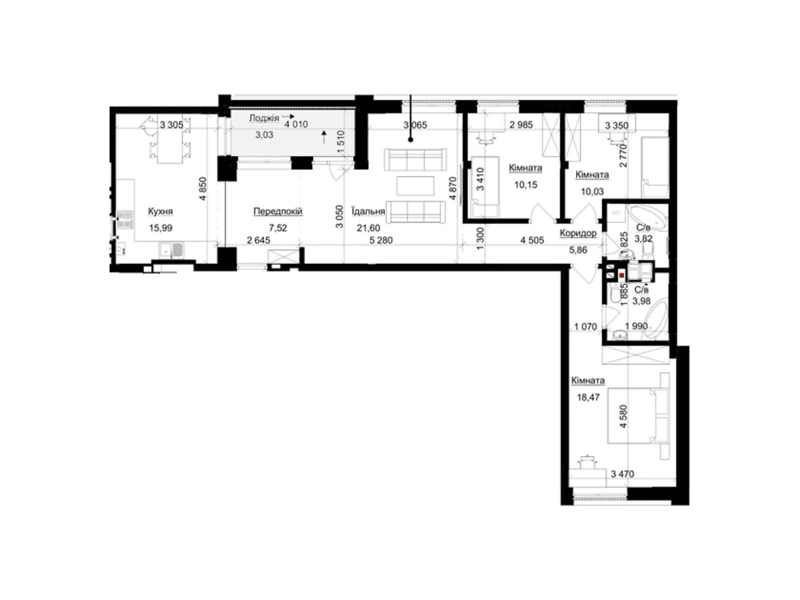 Продается 3-комнатная квартира 100 кв. м в Львове, цена: 151177 $ - фото 1