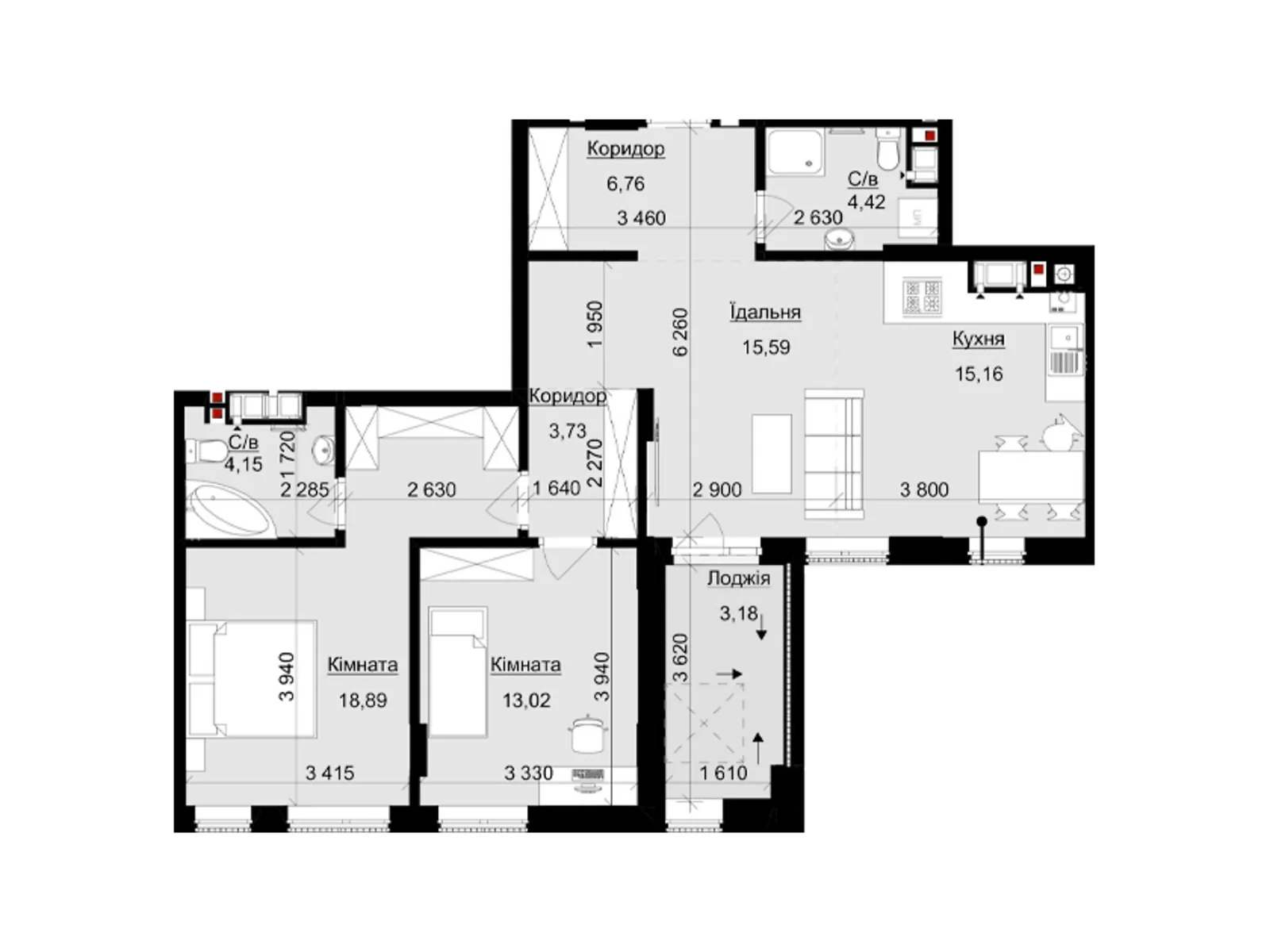 Продається 2-кімнатна квартира 85 кв. м у Львові, вул. Пасічна, 154 - фото 1