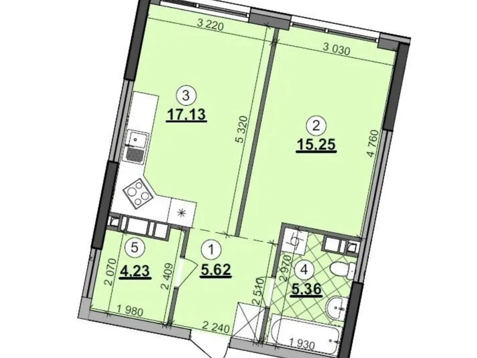 Продается 1-комнатная квартира 47 кв. м в Киеве, наб. Днепровская, 15Є - фото 1