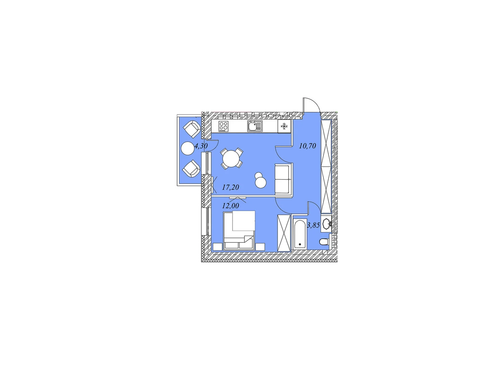 Продается 1-комнатная квартира 48 кв. м в Петрикове, цена: 28500 $ - фото 1