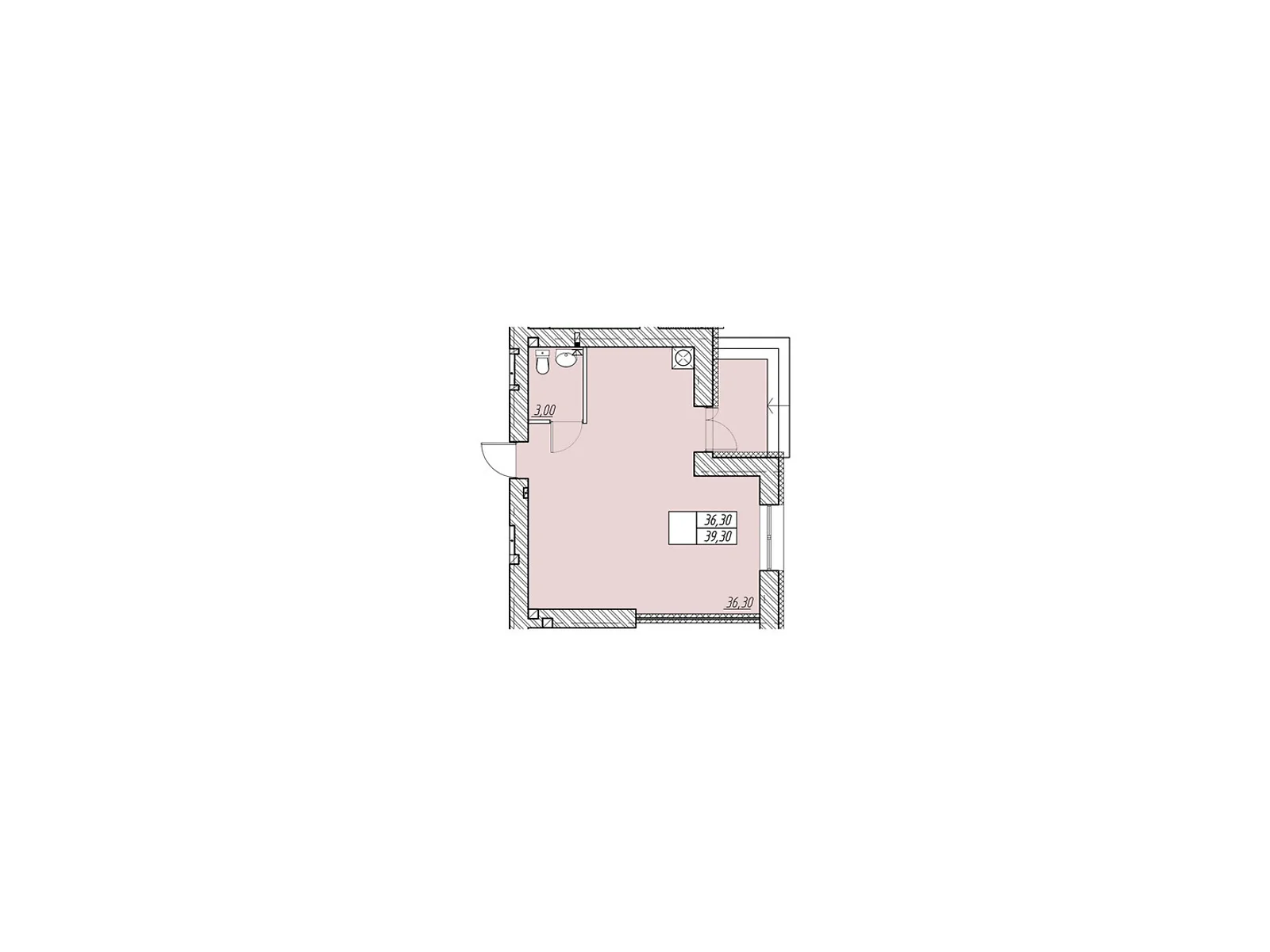 Продается объект сферы услуг 39.3 кв. м в 9-этажном здании, цена: 21615 $ - фото 1