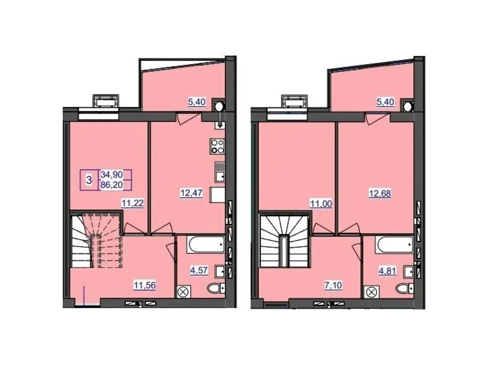 Продается 3-комнатная квартира 86.2 кв. м в Житомире, ул. Святослава Рихтера, 40 - фото 1