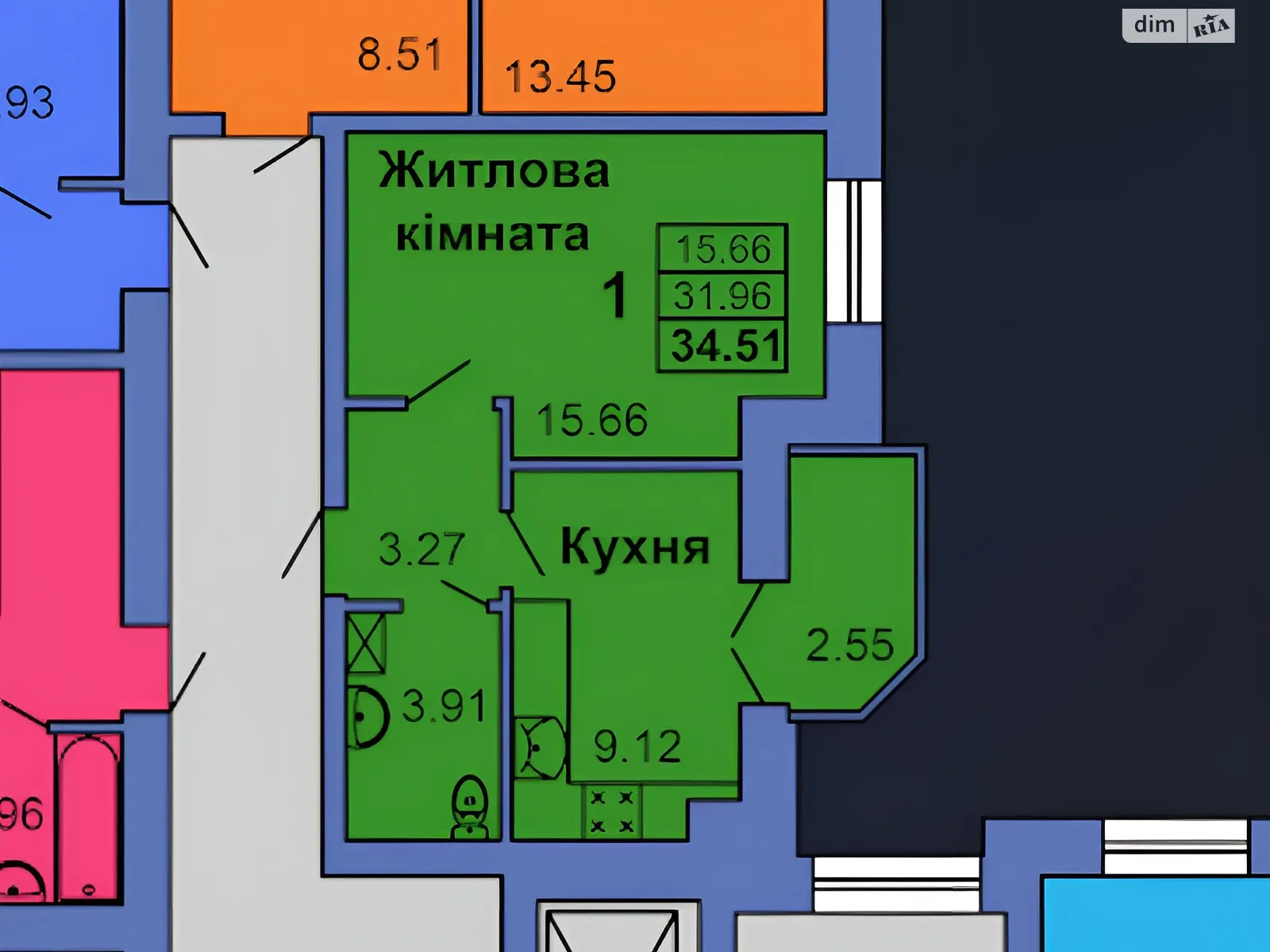 Продається 1-кімнатна квартира 35 кв. м у Полтаві, вул. Героїв України(Героїв Сталінграду), 6А - фото 1