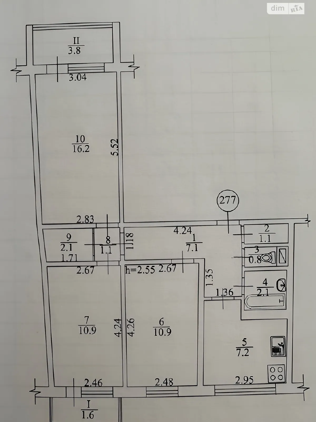 Продається 3-кімнатна квартира 64.9 кв. м у Києві, цена: 56000 $ - фото 1