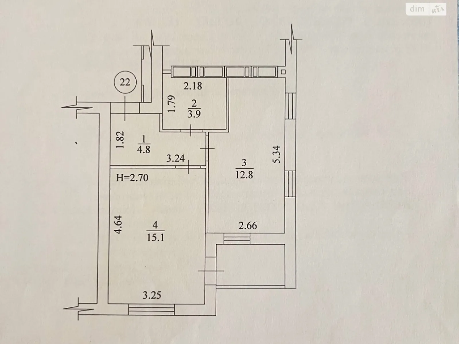 Продається 1-кімнатна квартира 39.4 кв. м у Харкові, вул. Борткевича, 3 - фото 1