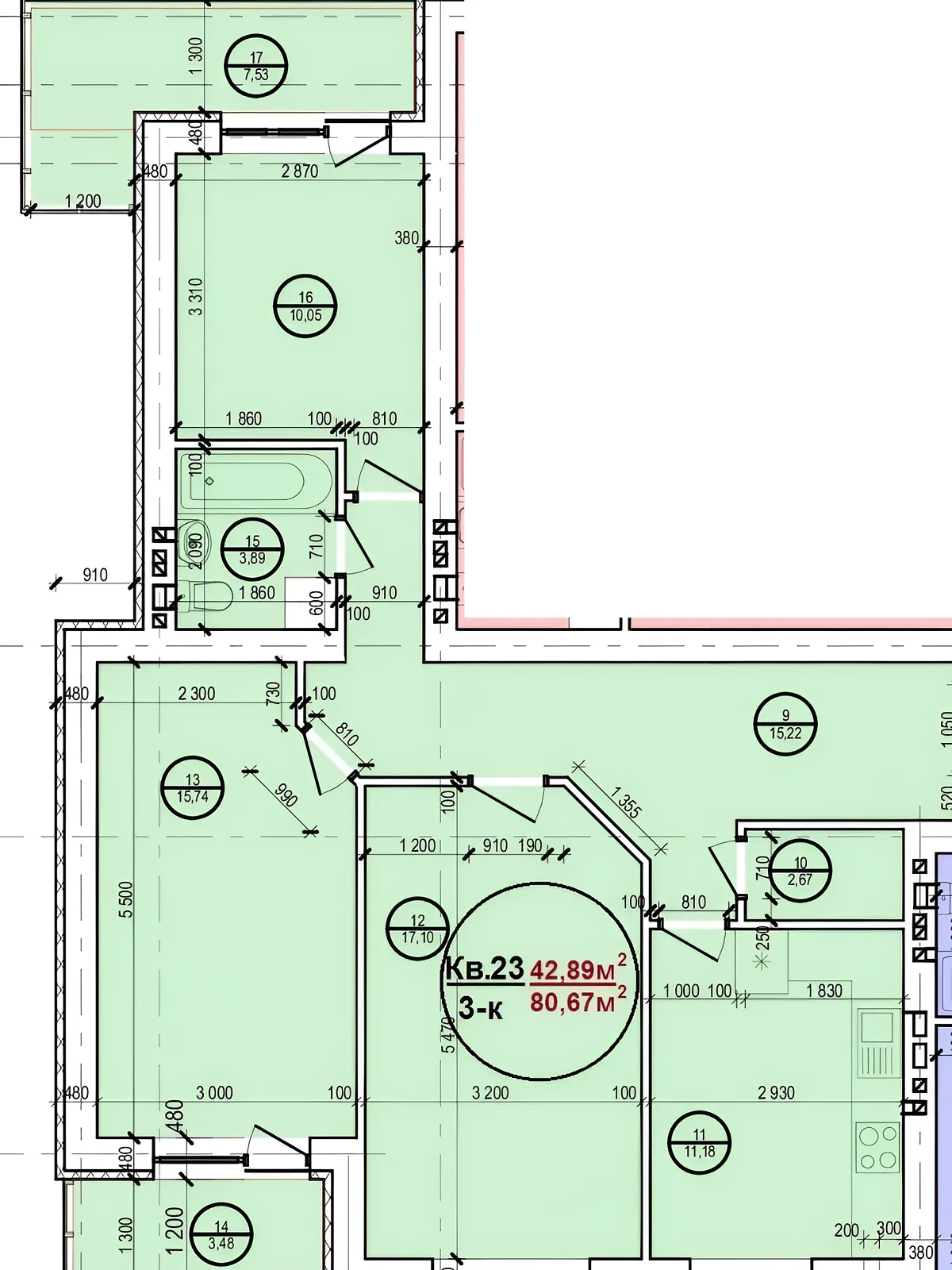 Продается 3-комнатная квартира 80.67 кв. м в Надворной, ул. Соборная, 87 - фото 1