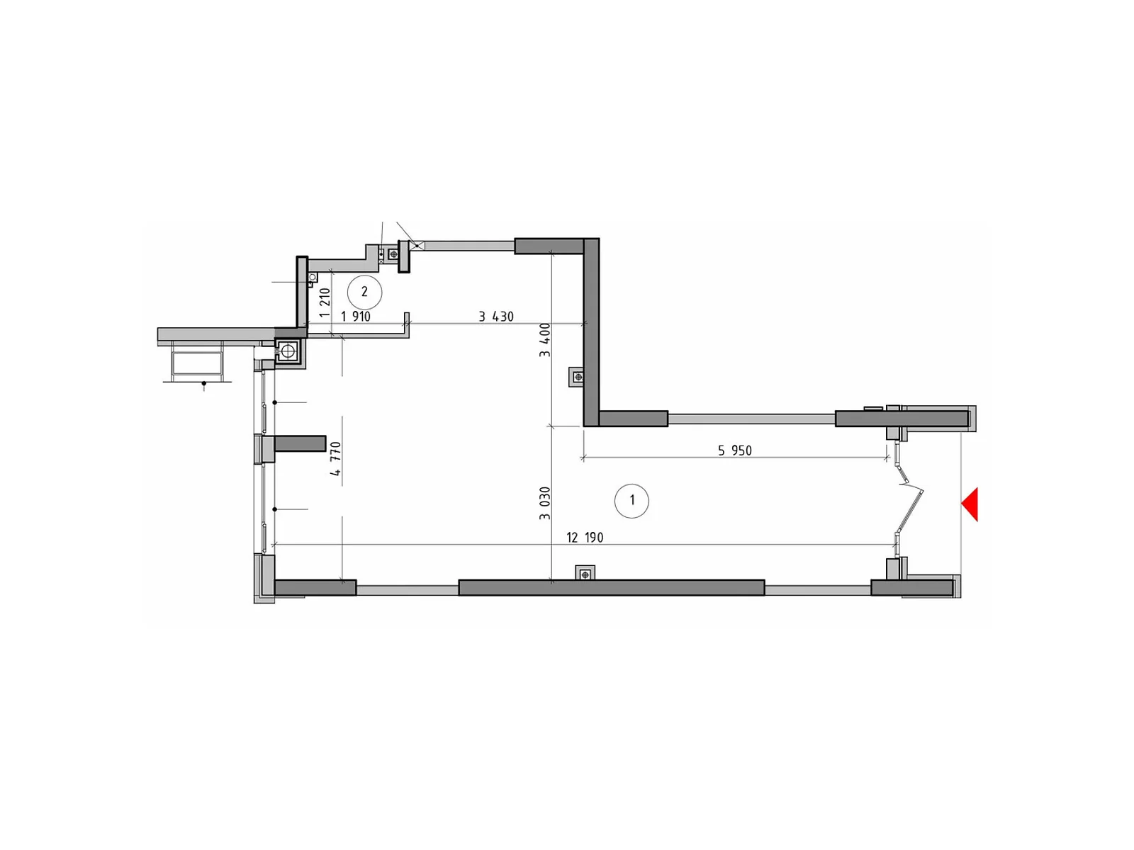 Продається офіс 55.3 кв. м в бізнес-центрі, цена: 92075 $ - фото 1