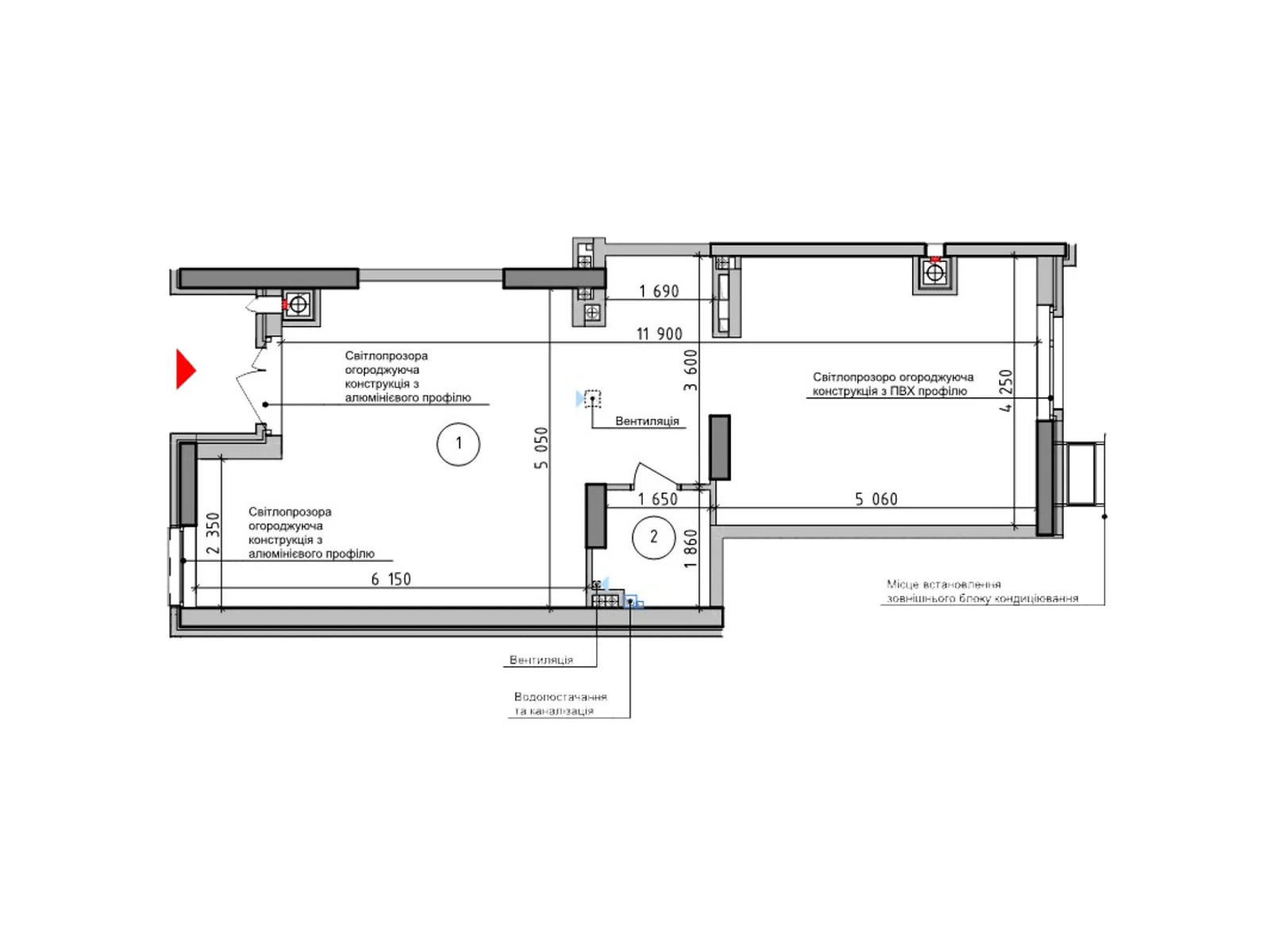 Продается офис 58.03 кв. м в бизнес-центре, цена: 98013 $ - фото 1