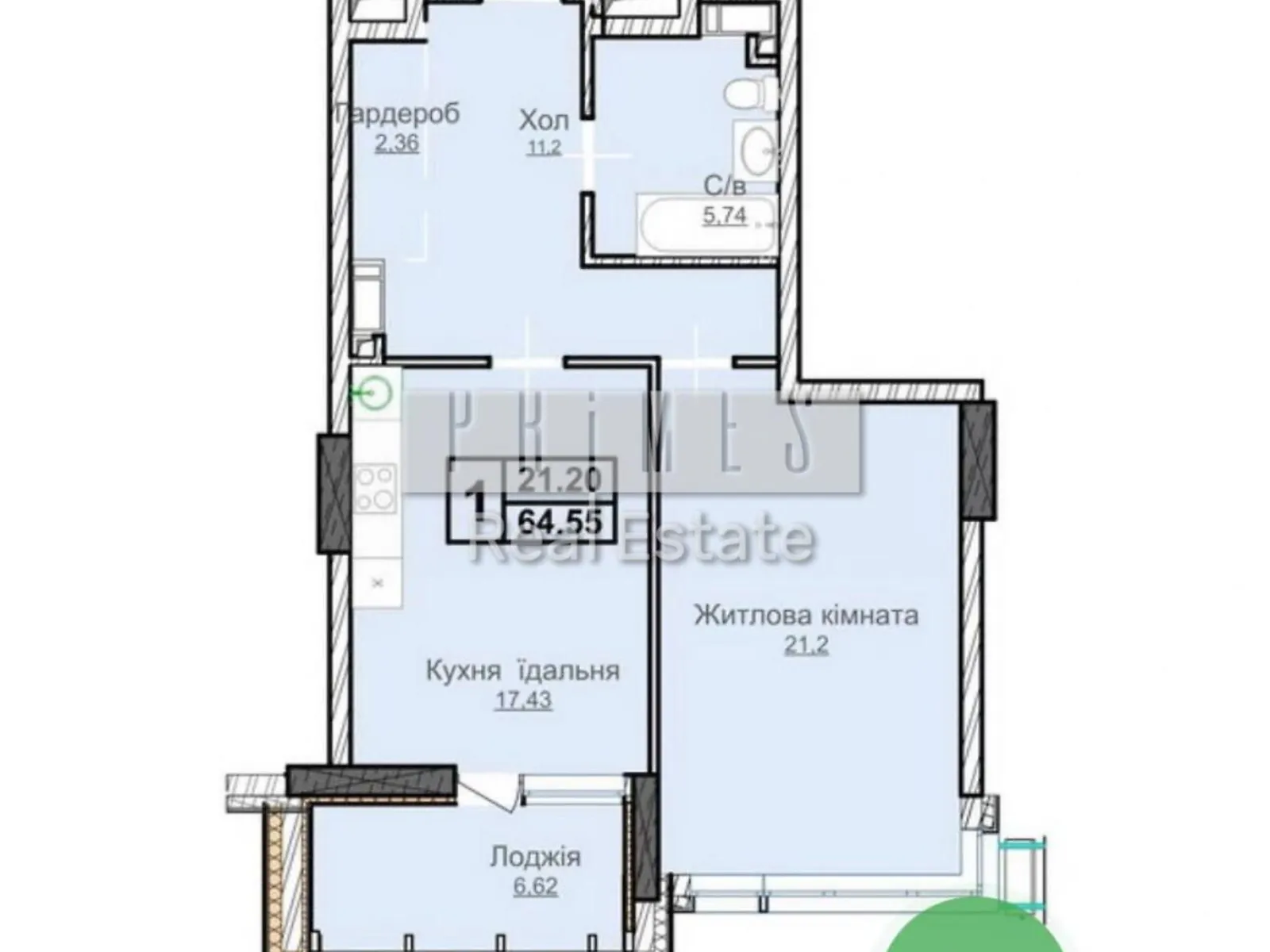 Продается 1-комнатная квартира 65 кв. м в Киеве, ул. Андрея Верхогляда(Драгомирова) - фото 1