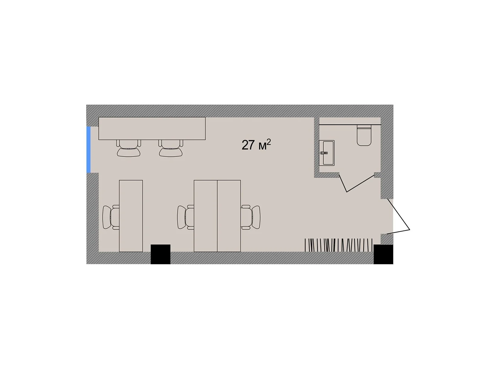Продается офис 27 кв. м в бизнес-центре, цена: 25650 $ - фото 1
