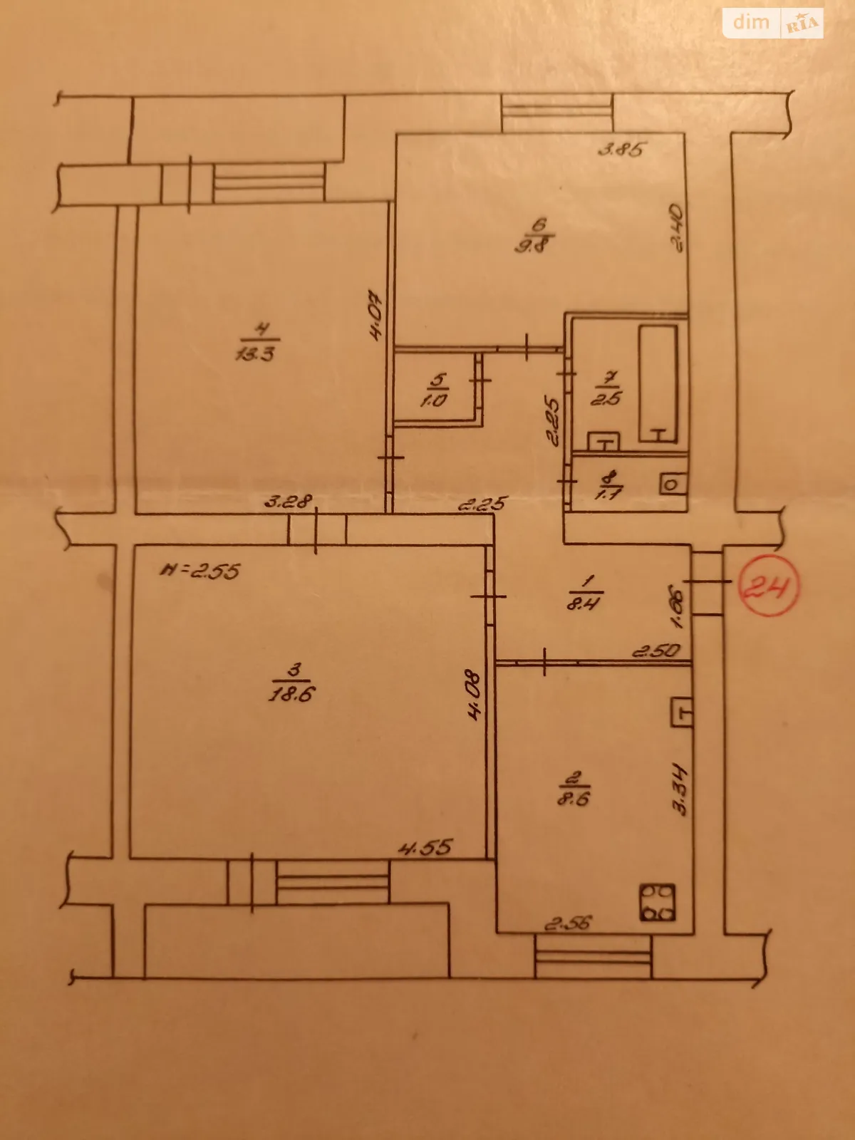 Продается 3-комнатная квартира 68 кв. м в Конотопе, цена: 18000 $ - фото 1