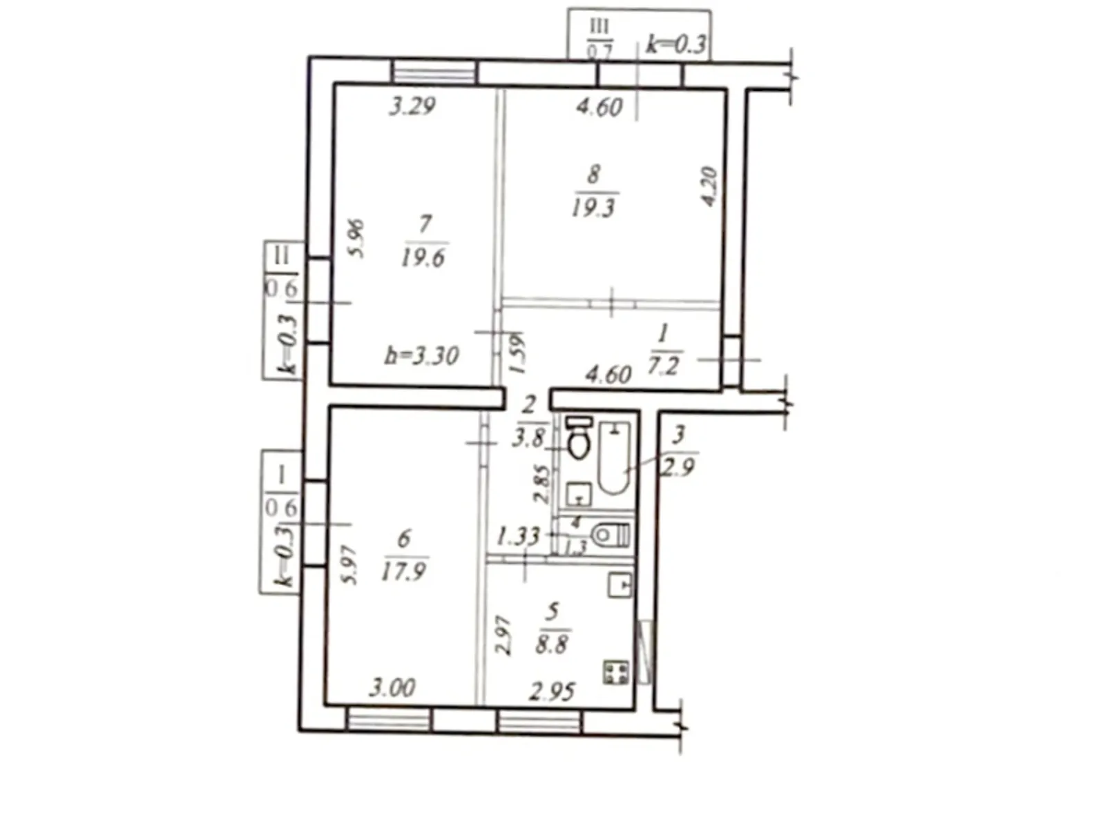Продается 3-комнатная квартира 82.7 кв. м в Днепре, ул. Глобинская, 1 - фото 1