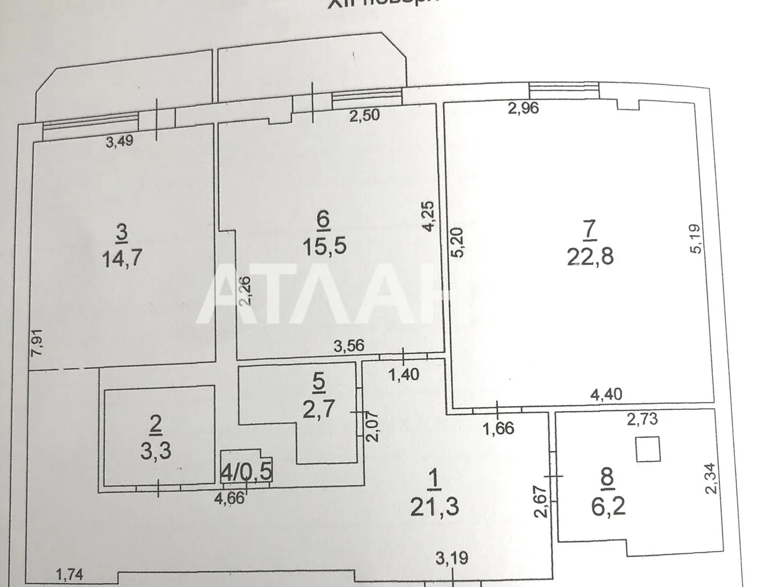 Продається 2-кімнатна квартира 89 кв. м у Одесі, вул. Сонячна, 4 - фото 1