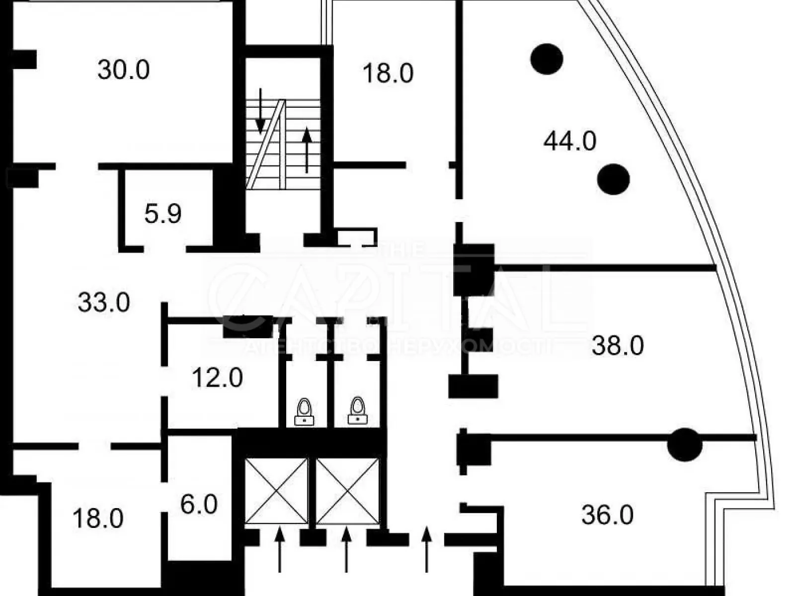 Сдается в аренду офис 340 кв. м в бизнес-центре, цена: 5500 $ - фото 1